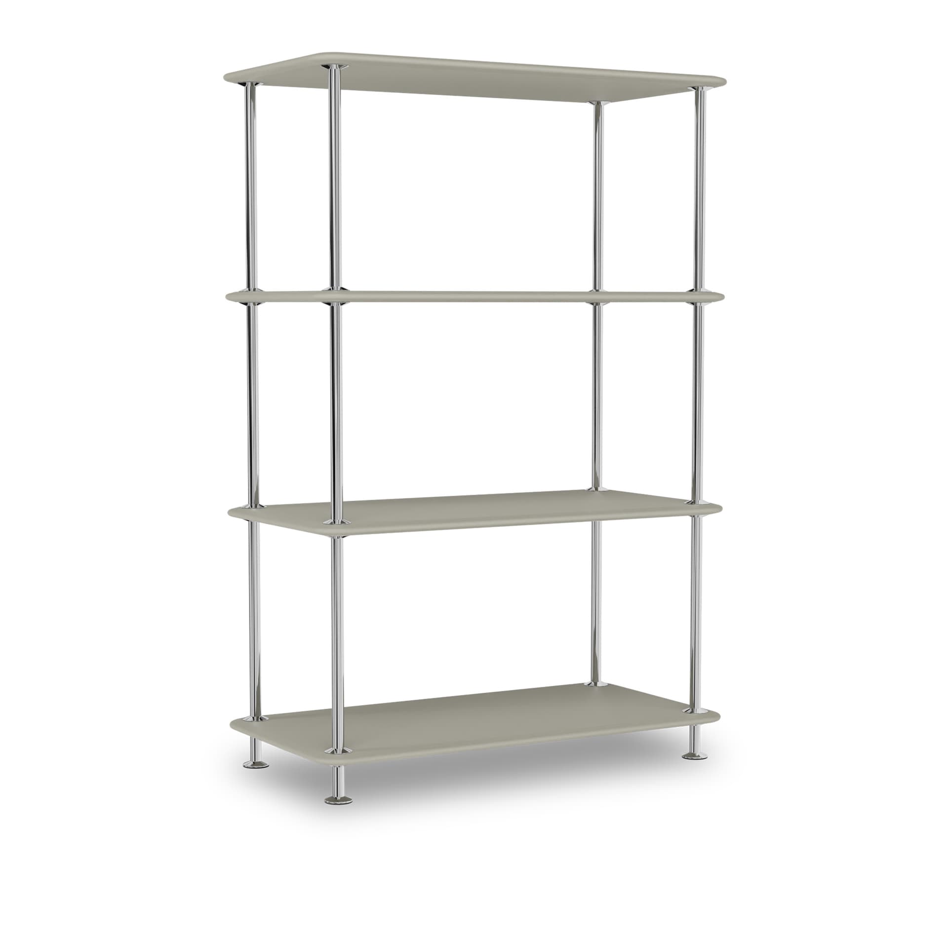 Montana - Montana Free 300000 225-Fennelstructure 44C-Chrome - Hyller & Hyllesystem - Jakob Wagner - Grå - Metall/Tre