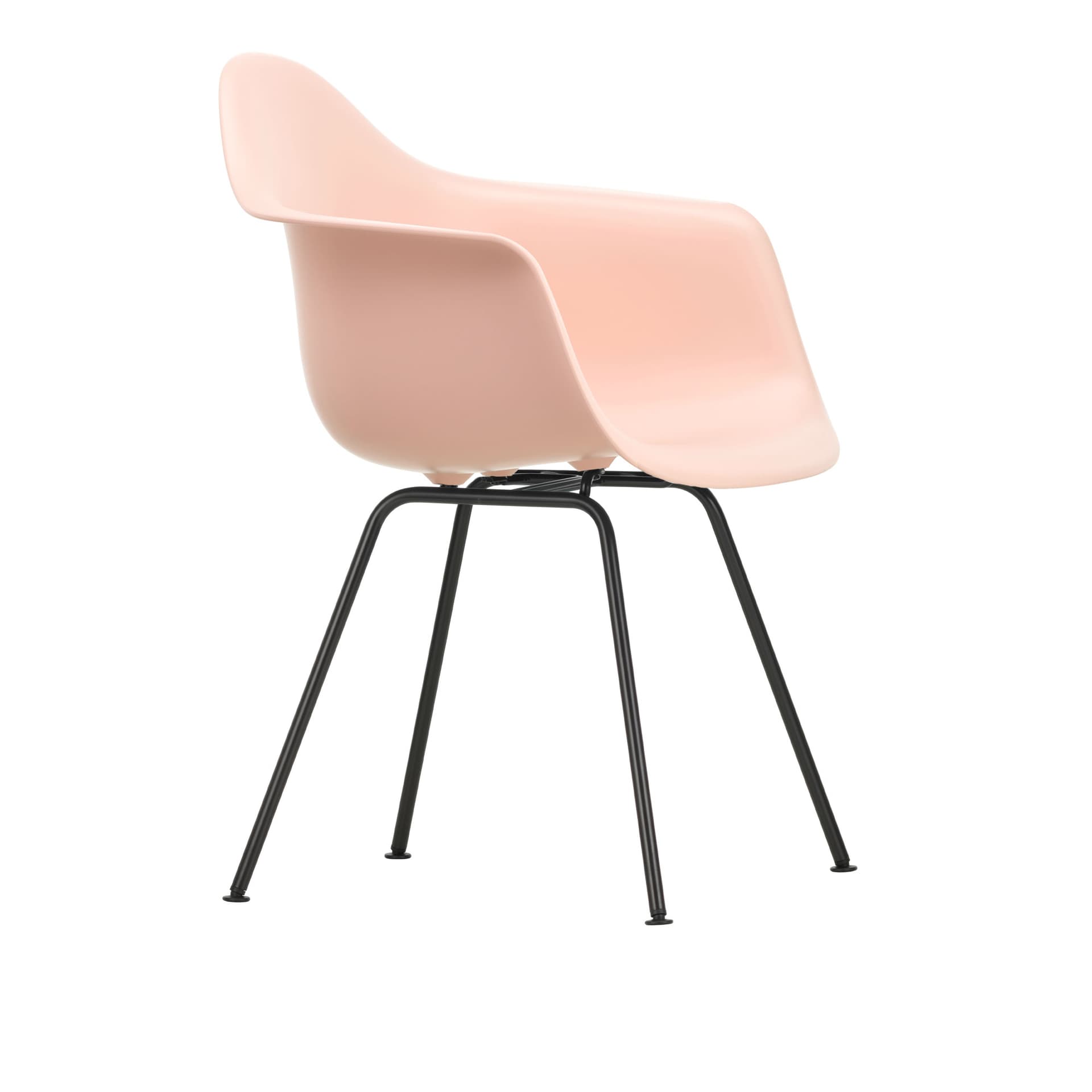 Vitra - Eames Plastic Armchair DAX - 41 Pale Rose - Basic Dark Base - Spisestoler - Charles & Ray Eames - Rosa - Metall/Plast