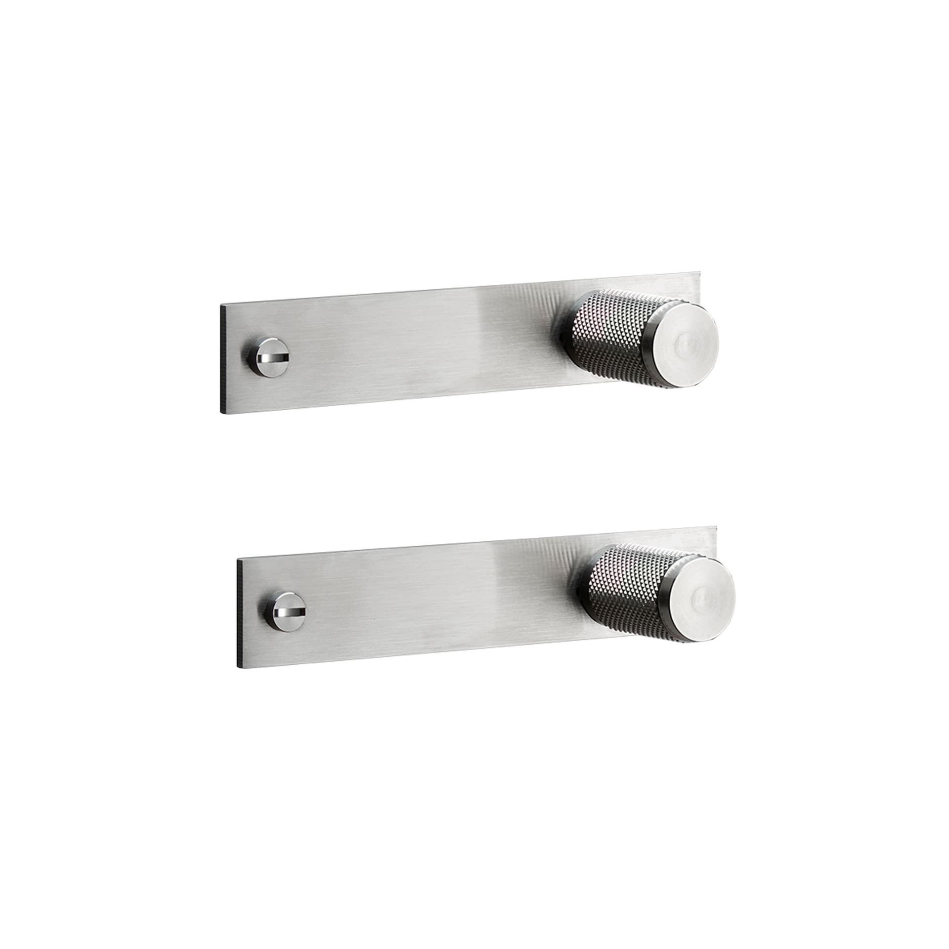 Buster + Punch - Furniture Knob/Plate - Steel (Boxed Set of 2) - Knotter - Massimo Buster Minale - Sølv