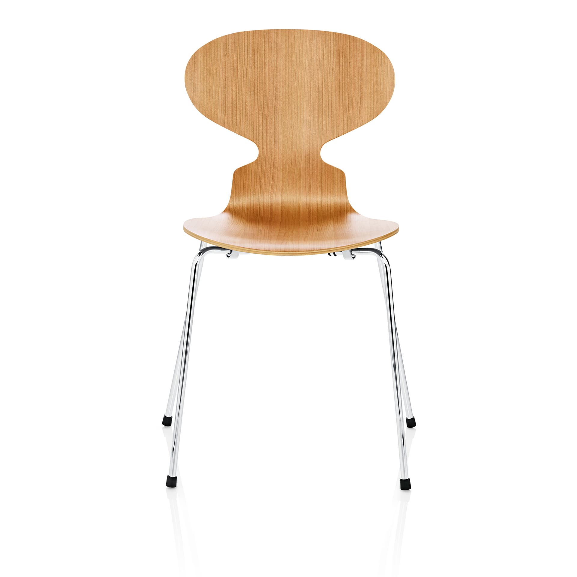 Fritz Hansen - Ant 3101 trefinér stålstativ krom kirsebærfiner - Spisestoler - Arne Jacobsen - Tre farget - Metall/Tre