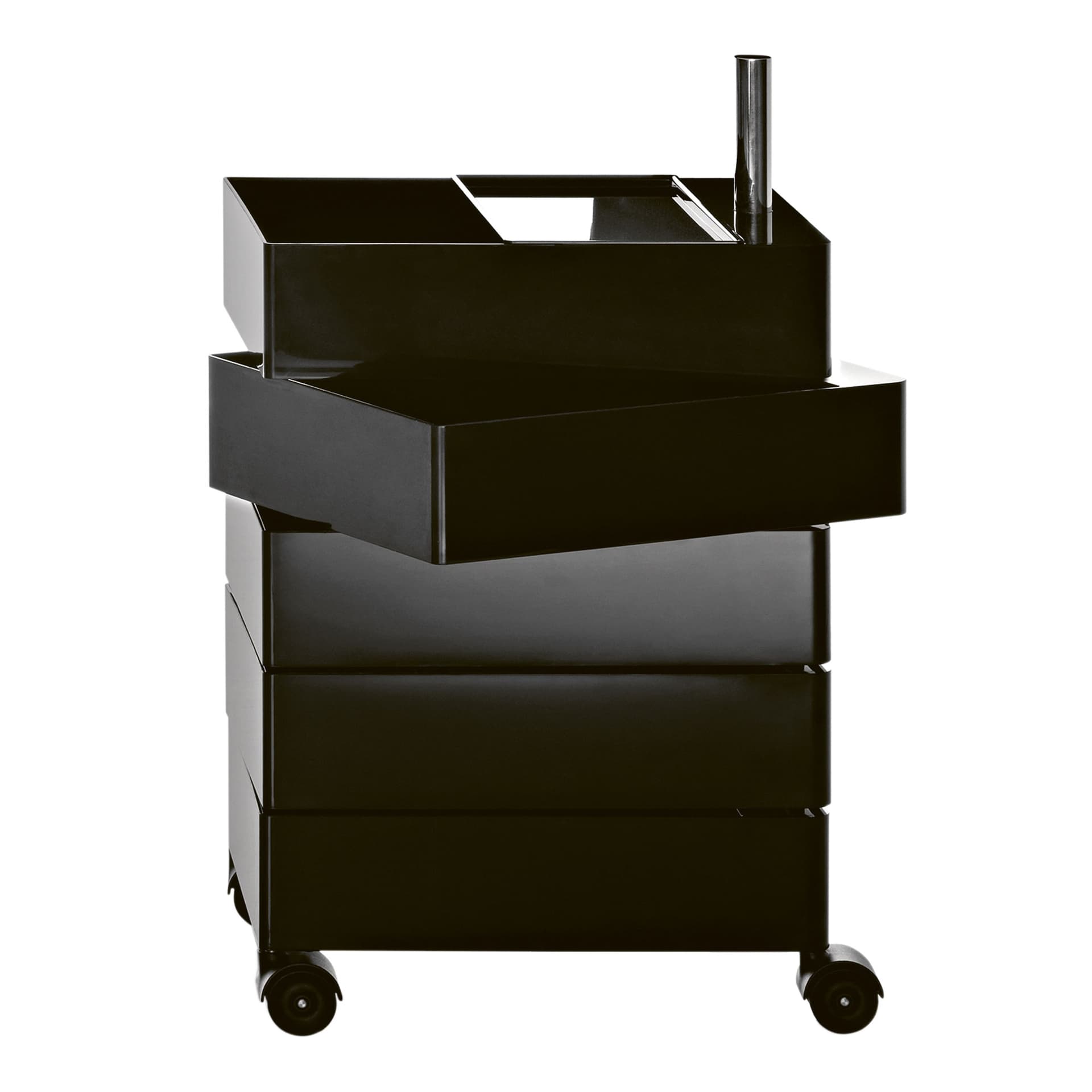 Magis - 360° 5 Drawers Black - Skuffeseksjoner - Konstantin Grcic - Svart - Metall/Plast