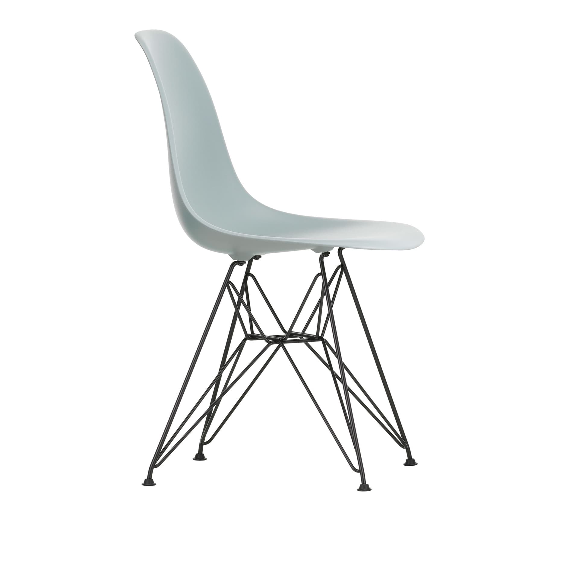 Vitra - Eames Plastic Chair DSR 24 Light Grey Basic Dark Base - Spisestoler - Charles & Ray Eames - Grå - Metall/Plast