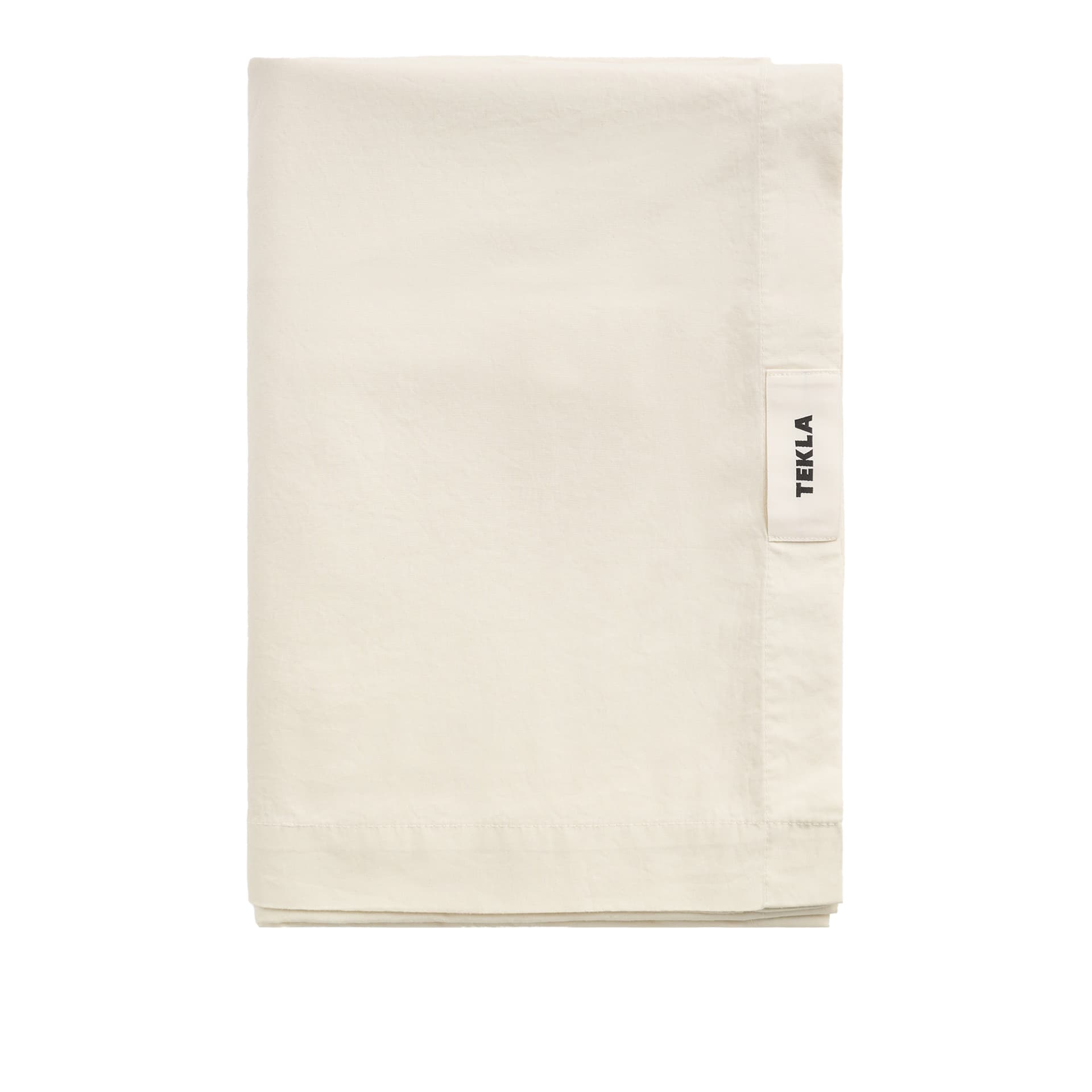 Tekla - Percale Flat Sheet 180 x 260 cm Winter White - Laken - Hvit