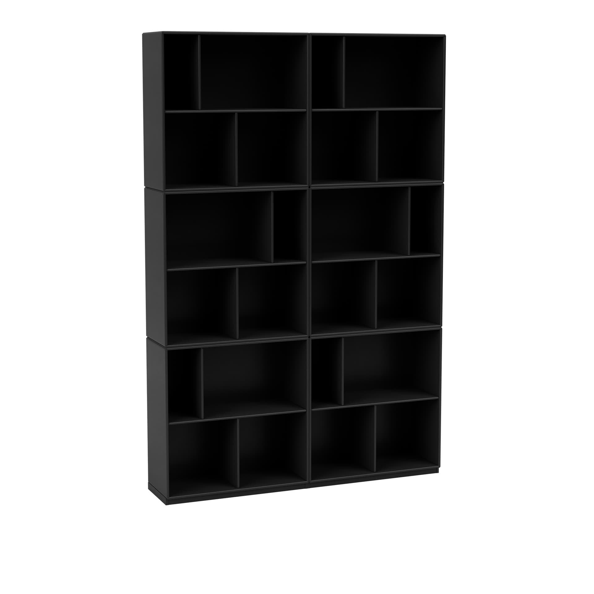 Montana - Read Spacious Bookshelf 05-Black 06 Plinth 3 cm - Bokhyller - Peter J. Lassen - Svart - Tre