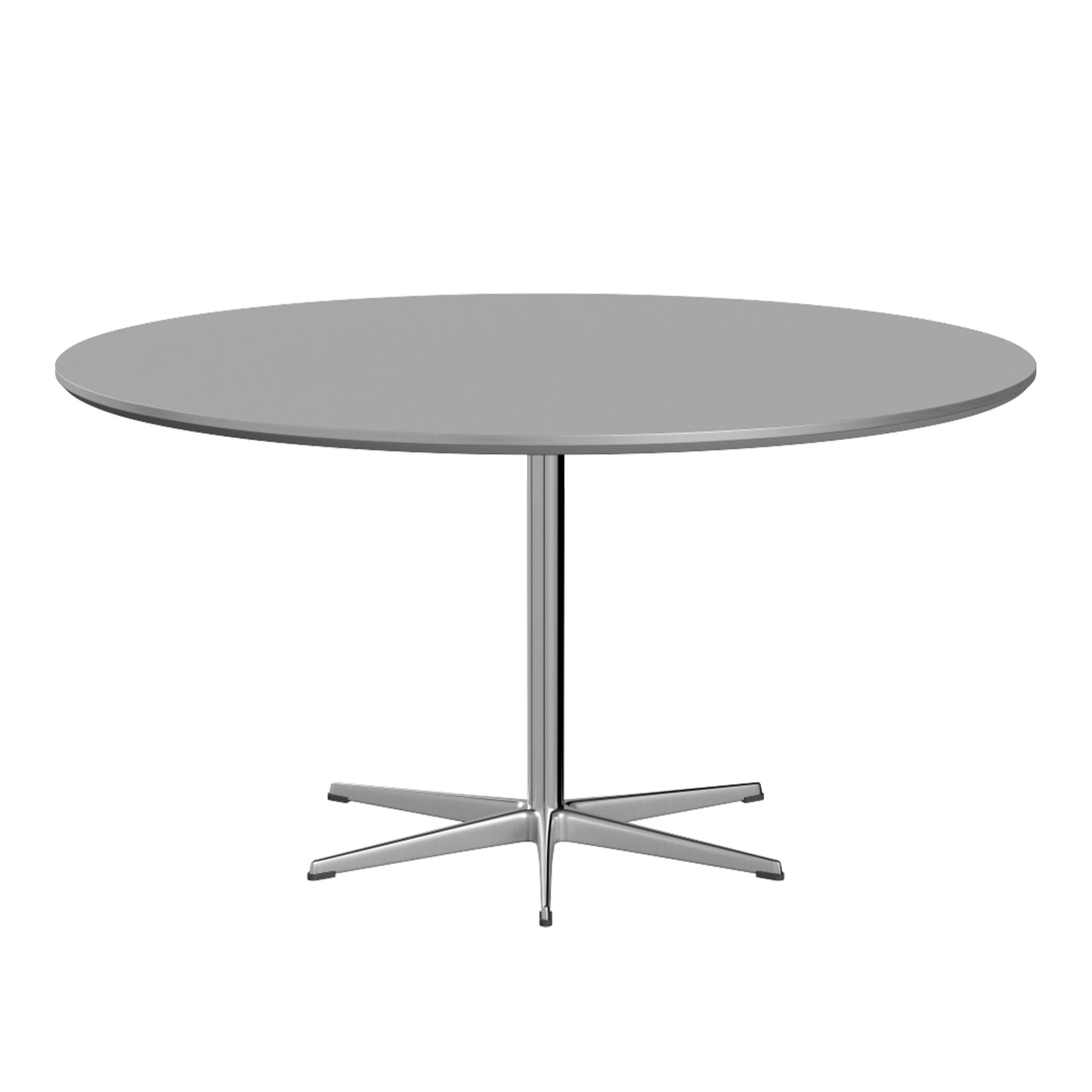 Fritz Hansen - A826 Cirkulär, Ø145 cm, Laminat, Grey Efeso, 6-grenad stjärnfot - Spisebord - Arne Jacobsen,Piet Hein - Grå - Laminat/Metall