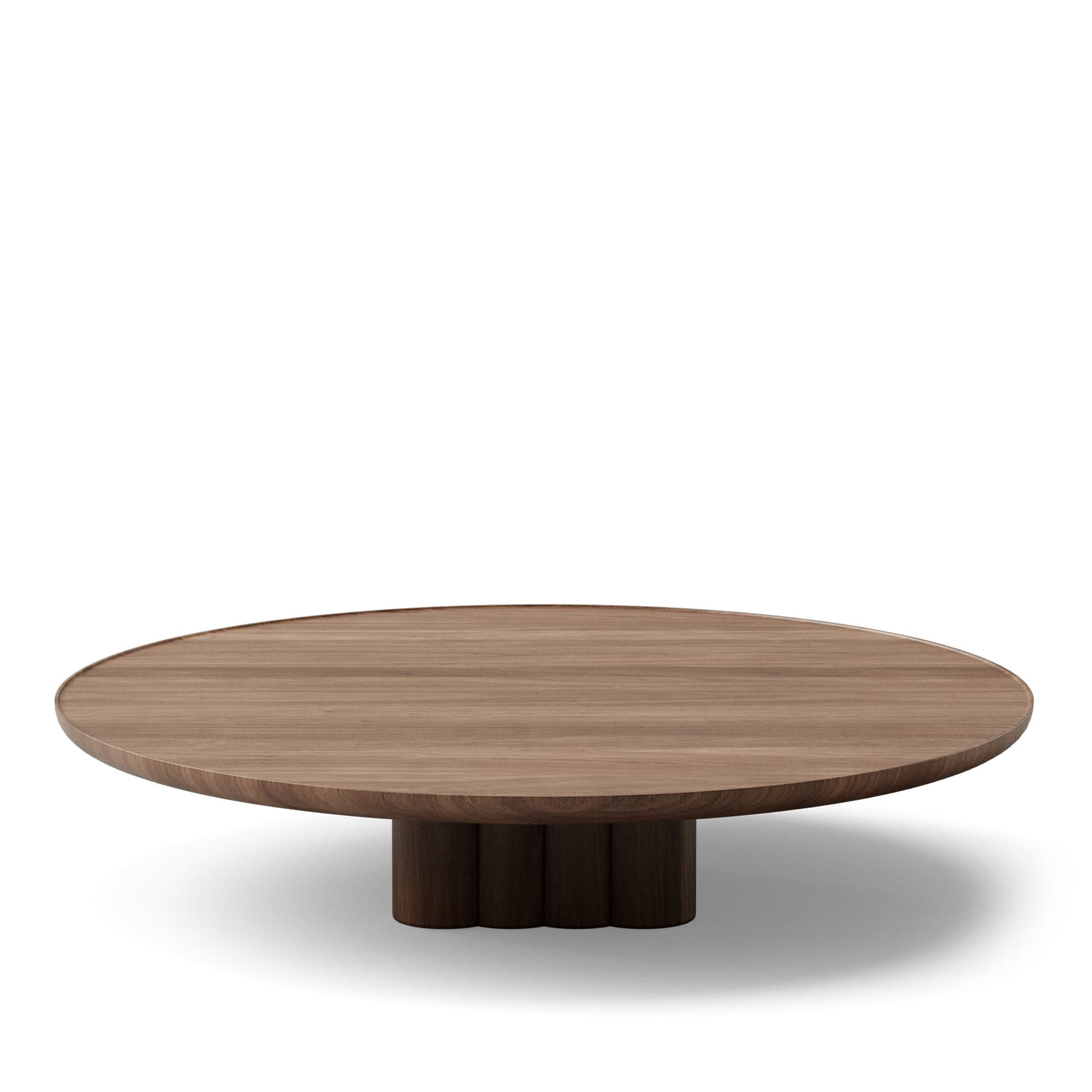 Dk3 - Plush Coffee Table Round Ø120 x H29 cm   Walnut - oil - Sofabord - Jacob Plejdrup - Brun