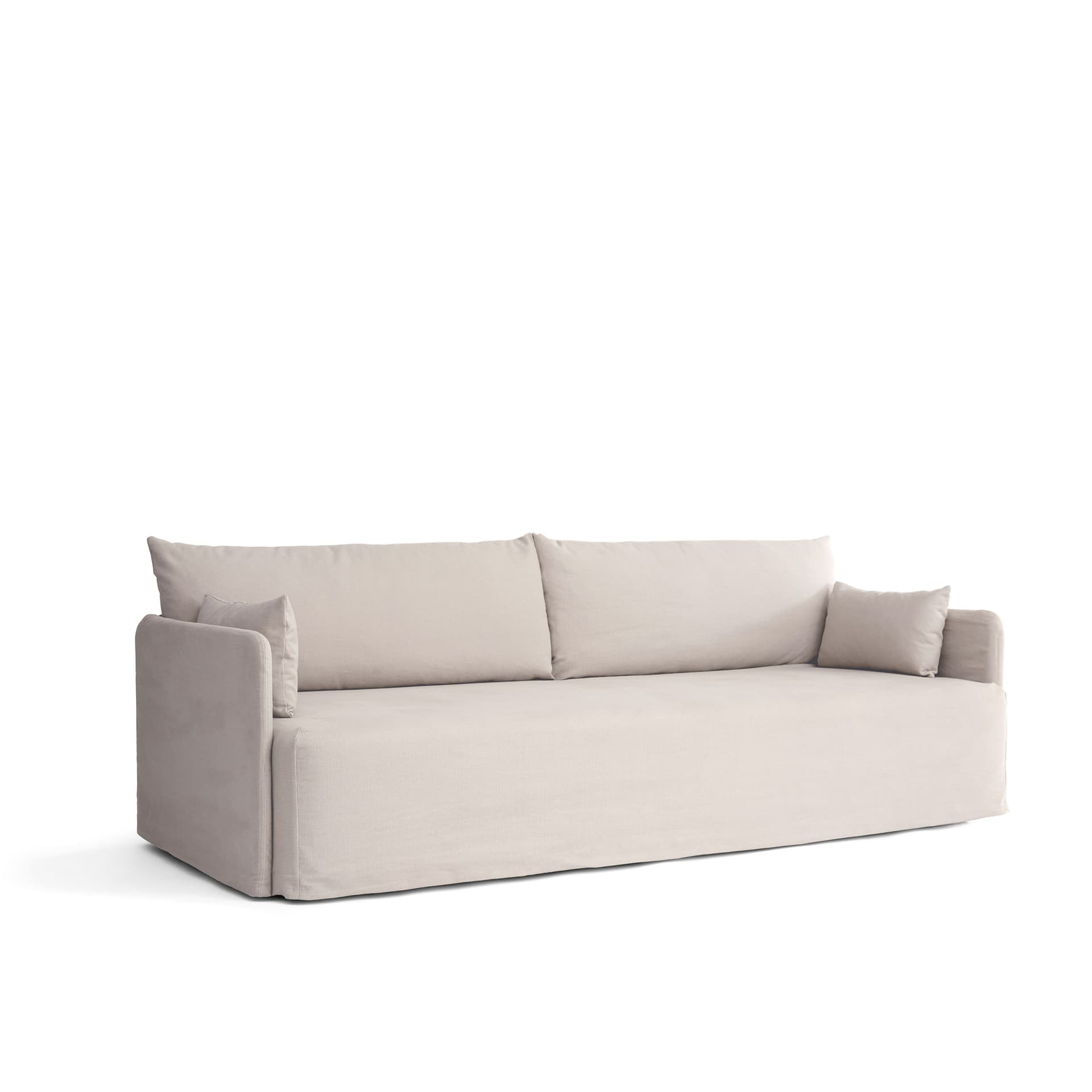 Audo Copenhagen - Offset 3-Seater With Loose Cover Fabric Audo Linen Oat - Sofaer - Norm Architects - Beige - linketøy