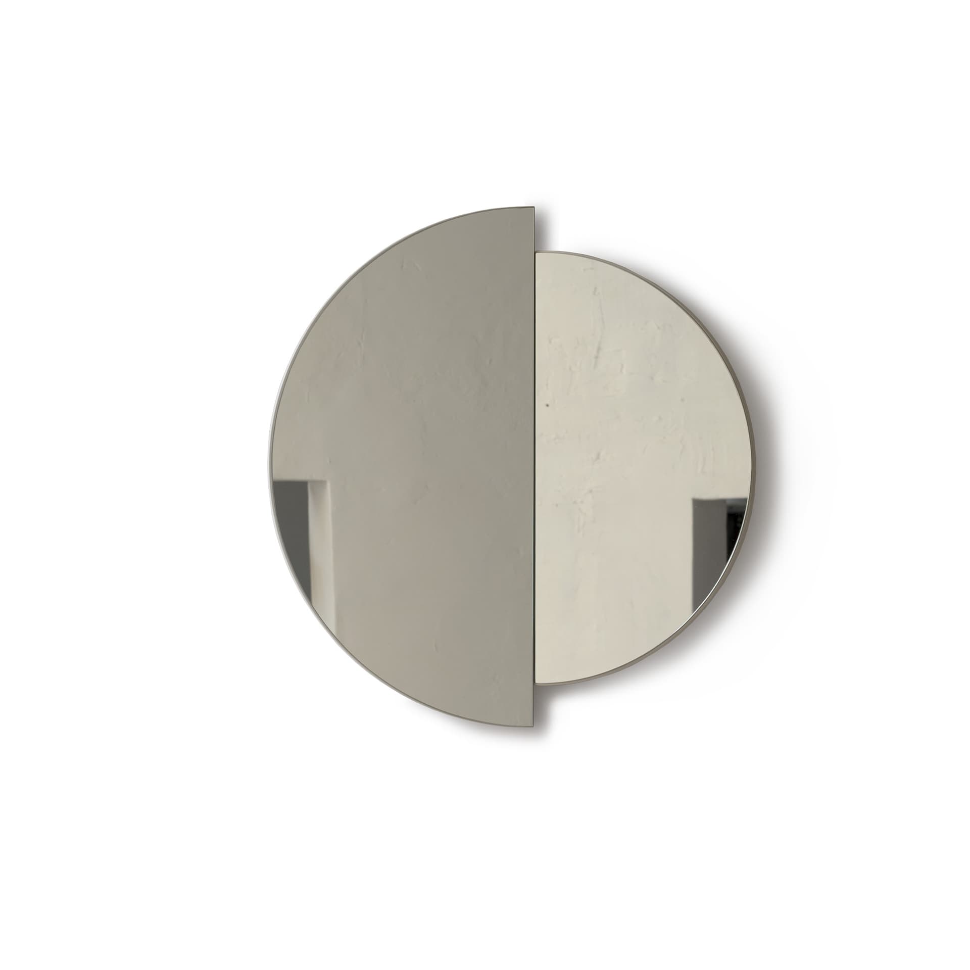 Mazo - Rae Mirror Ø60 - White - Halvkroppsspeil - Jessica Vedel - Hvit - Glass/Tre