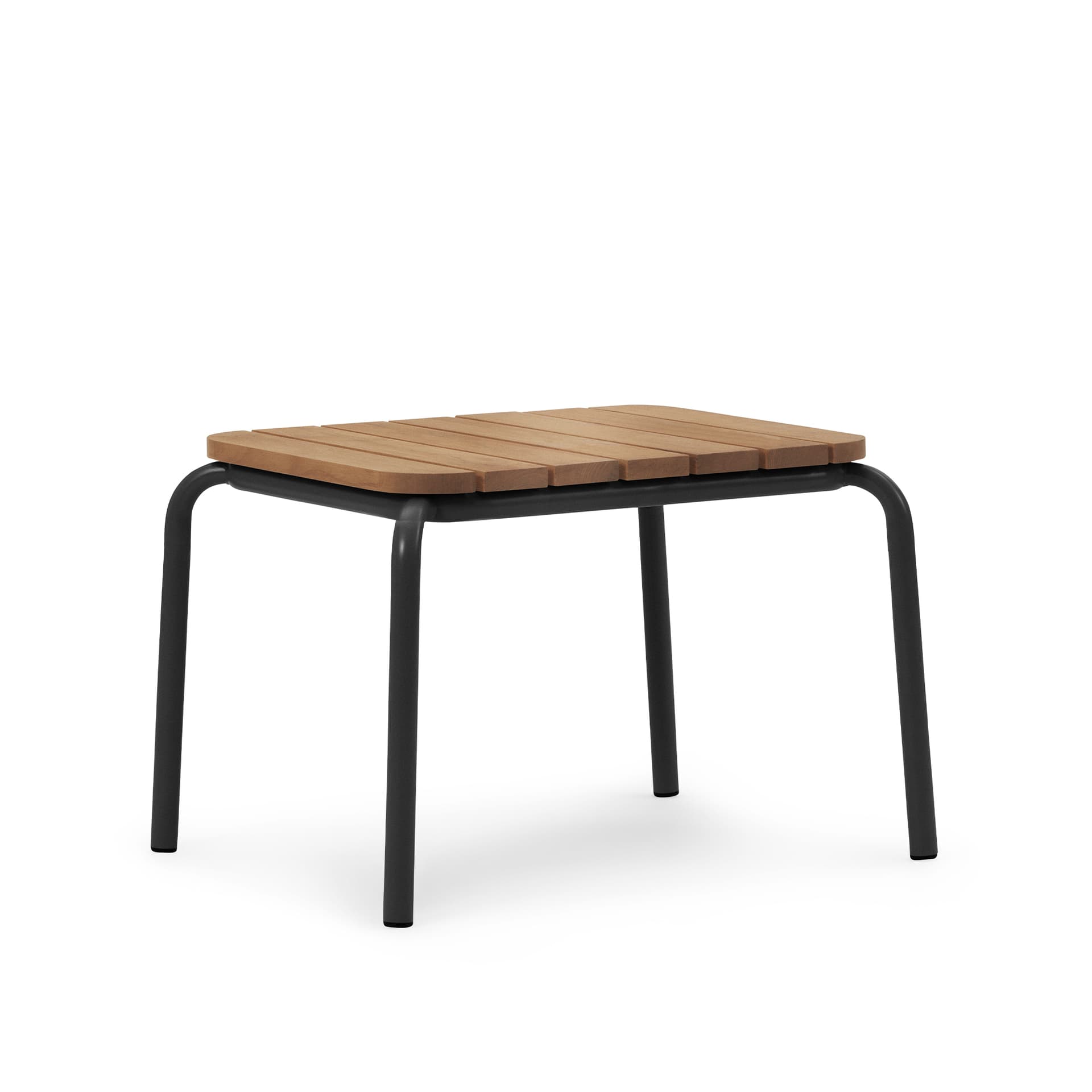 Normann Copenhagen - Vig Table 55 x 45 cm Robinia - Black - Utendørs småbord & sidebord - Simon Legald - Svart - Metall/Tre