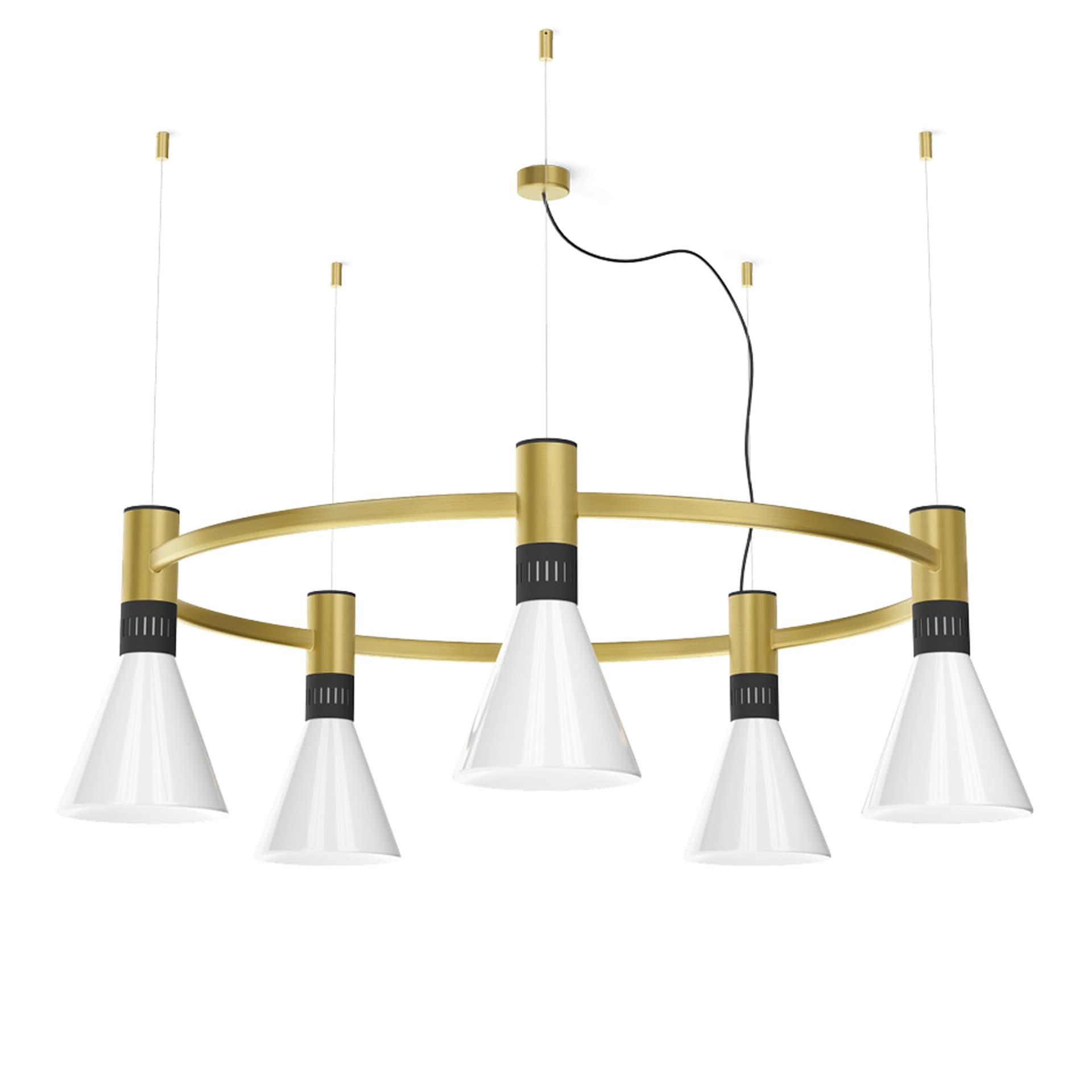 Stilnovo - Cono 5 Phase-Cut pendellampe satin gold - Lysekroner - Stilnovo - Gull