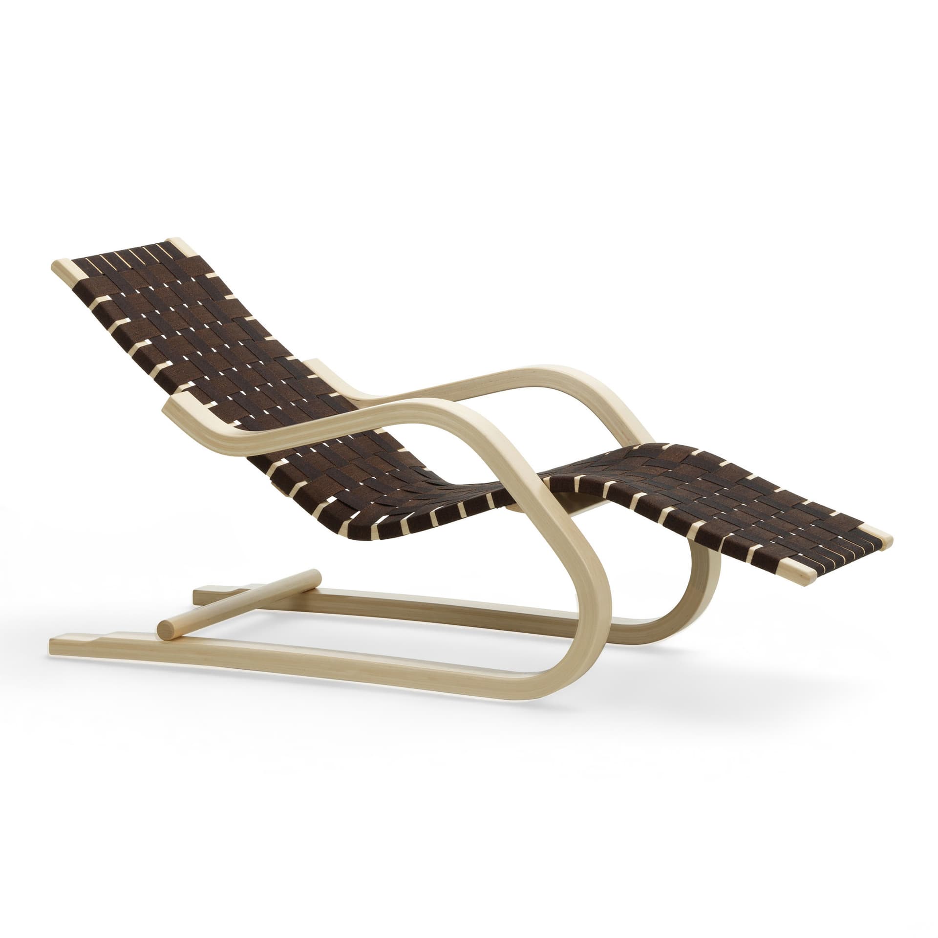 Artek - Lounge Chair 43 Black Brown - Lenestoler - Alvar Aalto - Brun - Tre/Tekstilmateriale
