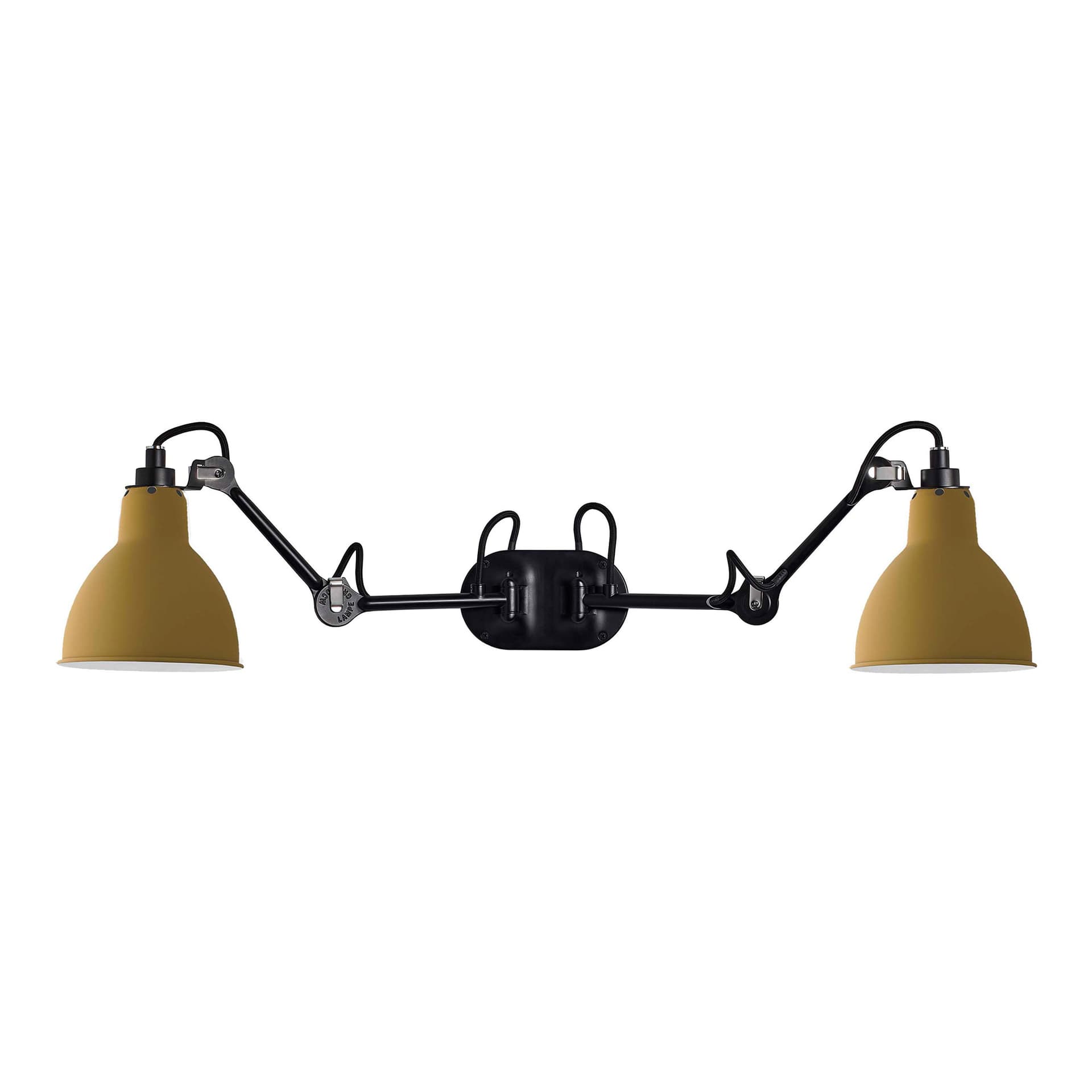 DCWéditions - Lampe Gras 204 Round Double, Black/Yellow - Sengelamper - Bernard-Albin Gras - Gul - Metall
