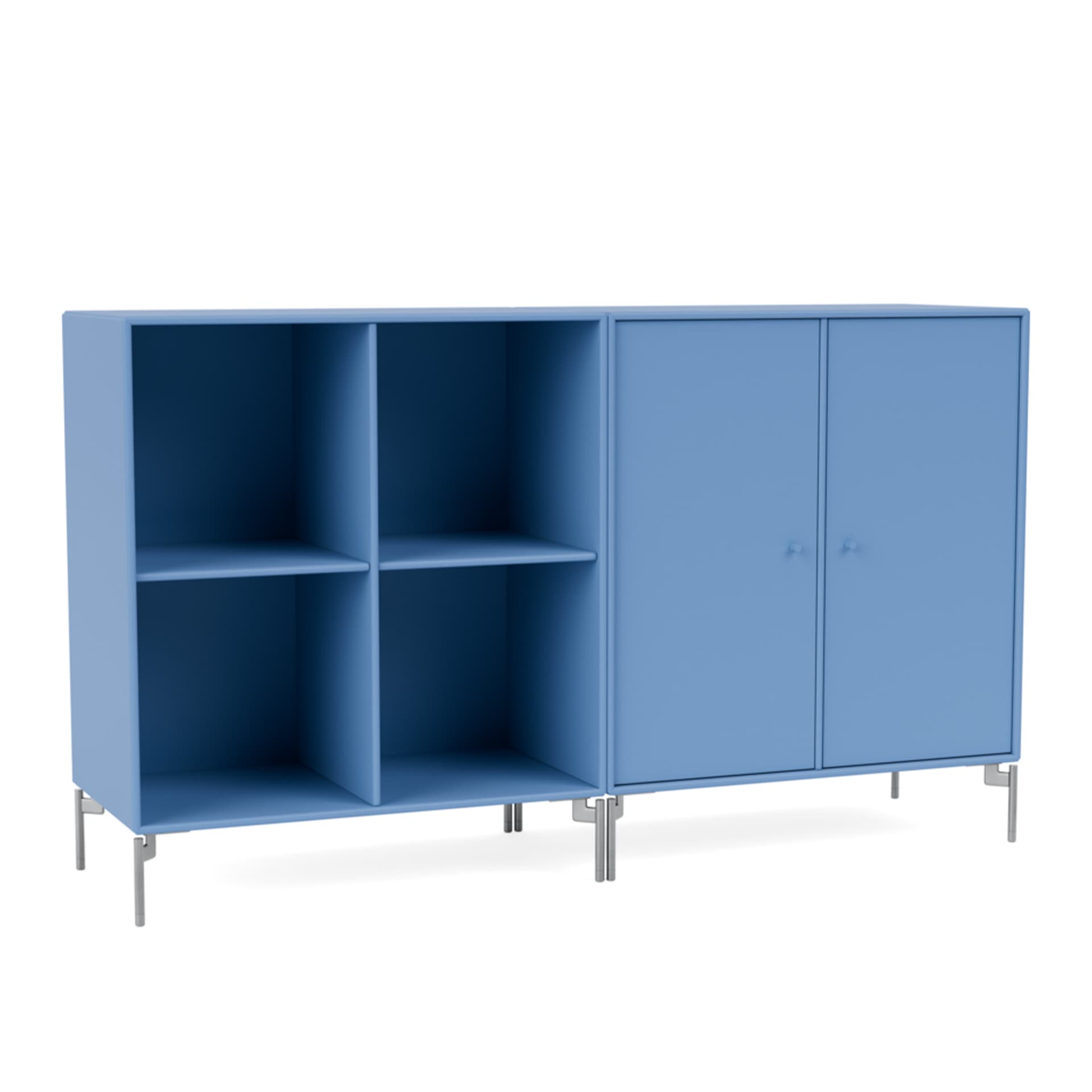 Montana - Pair Classic Sideboard 154-Azure Matt Chrome - Sideboards - Peter J. Lassen - Blå - Tre