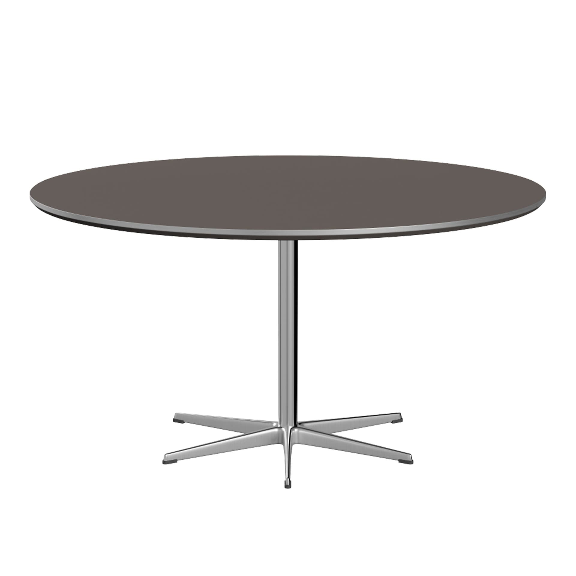 Fritz Hansen - A826 Cirkulär, Ø145 cm, Laminat Grå, 6-grenad stjärnfot - Spisebord - Arne Jacobsen,Piet Hein - Grå - Laminat/Metall