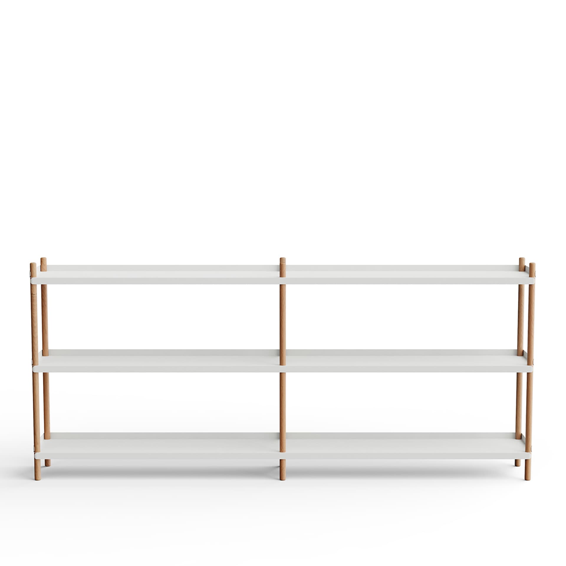 NINE - BOLT Shelving 2000 - 3 shelves Oak Natural Grey - Hyller & Hyllesystemer - Lennart Ebert - Grå - Metall/Tre