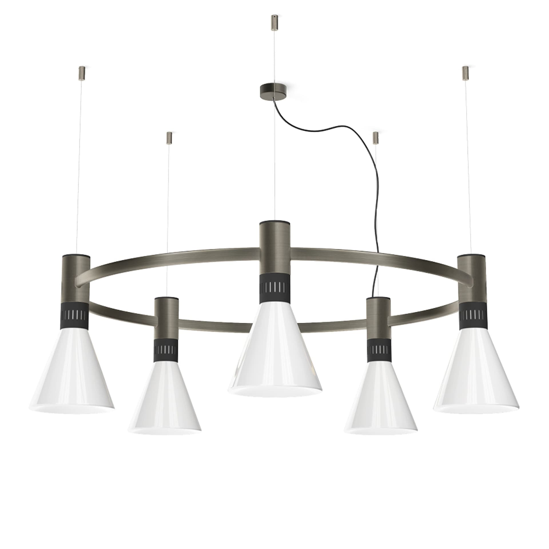 Stilnovo - Cono 5 Phase-Cut pendellampe satin black nickel - Lysekroner - Stilnovo - Svart
