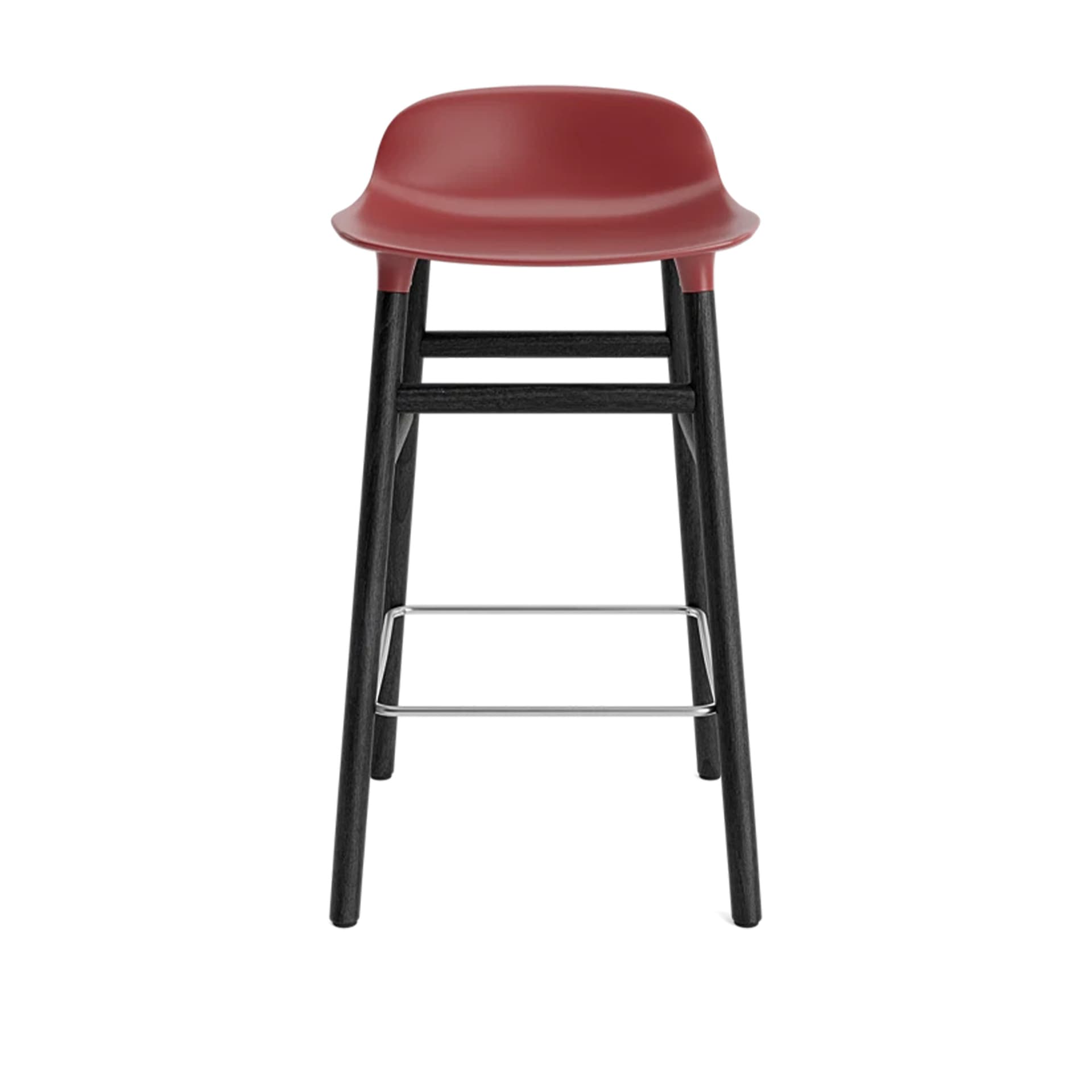 Normann Copenhagen - Form Barstool 65 cm Black Oak Red - Barstoler & barkrakker - Simon Legald - Rød - Tre/Plast