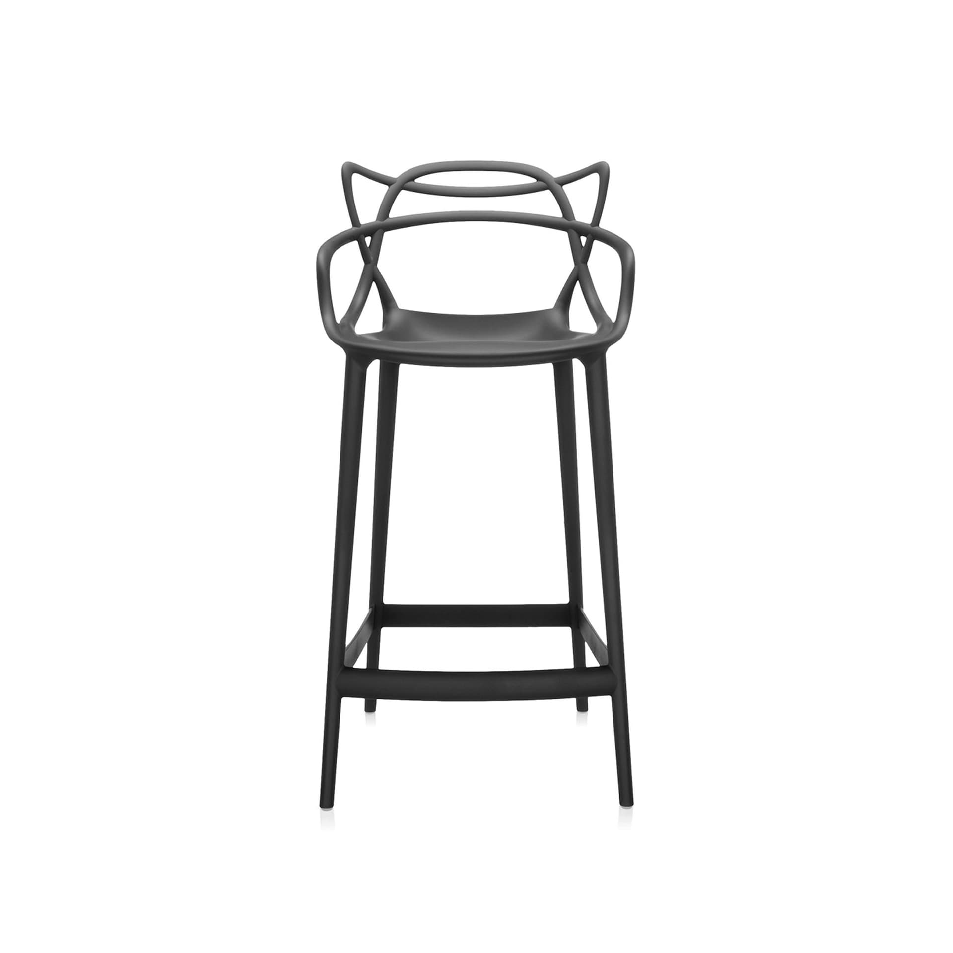 Kartell - Masters barstol, svart, høyde 99 cm