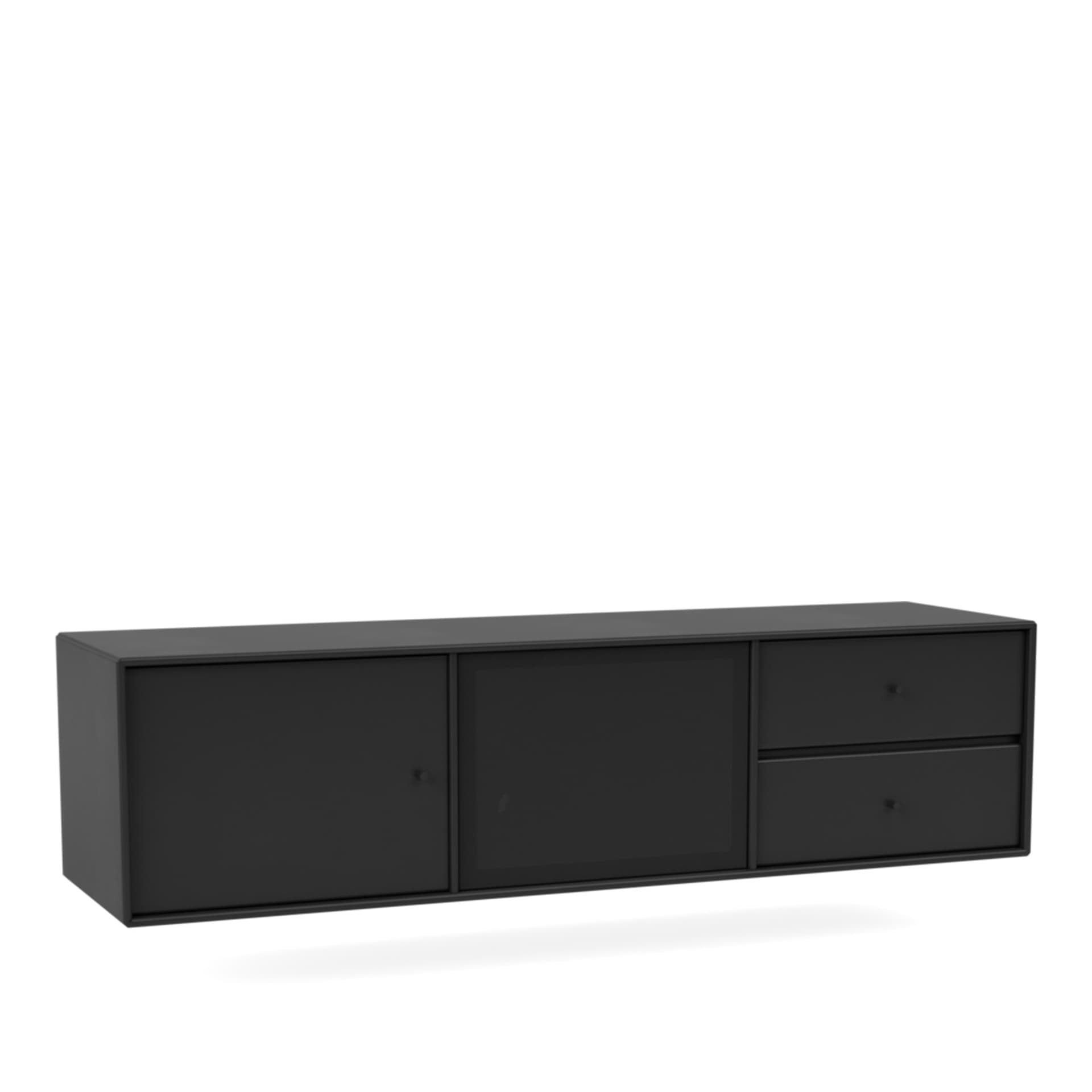 Montana - Octave Vi TV Bench 05-Black 04 Suspension Rails - TV-benker - Peter J. Lassen - Svart - Tre