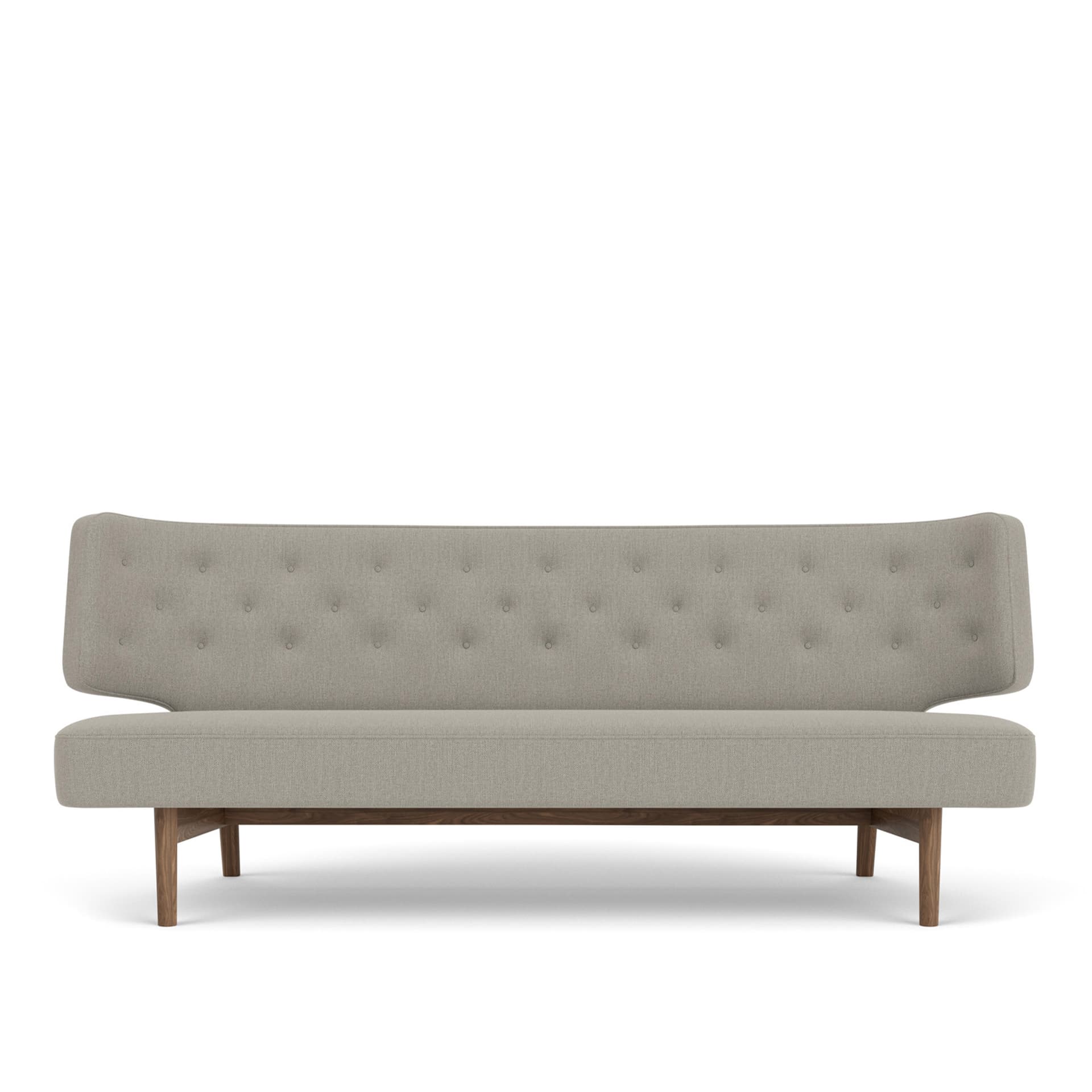 Audo Copenhagen - Radiohus Sofa P2 Walnut / Re-wool 0218 - Sofaer - Vilhelm Lauritzen - Beige