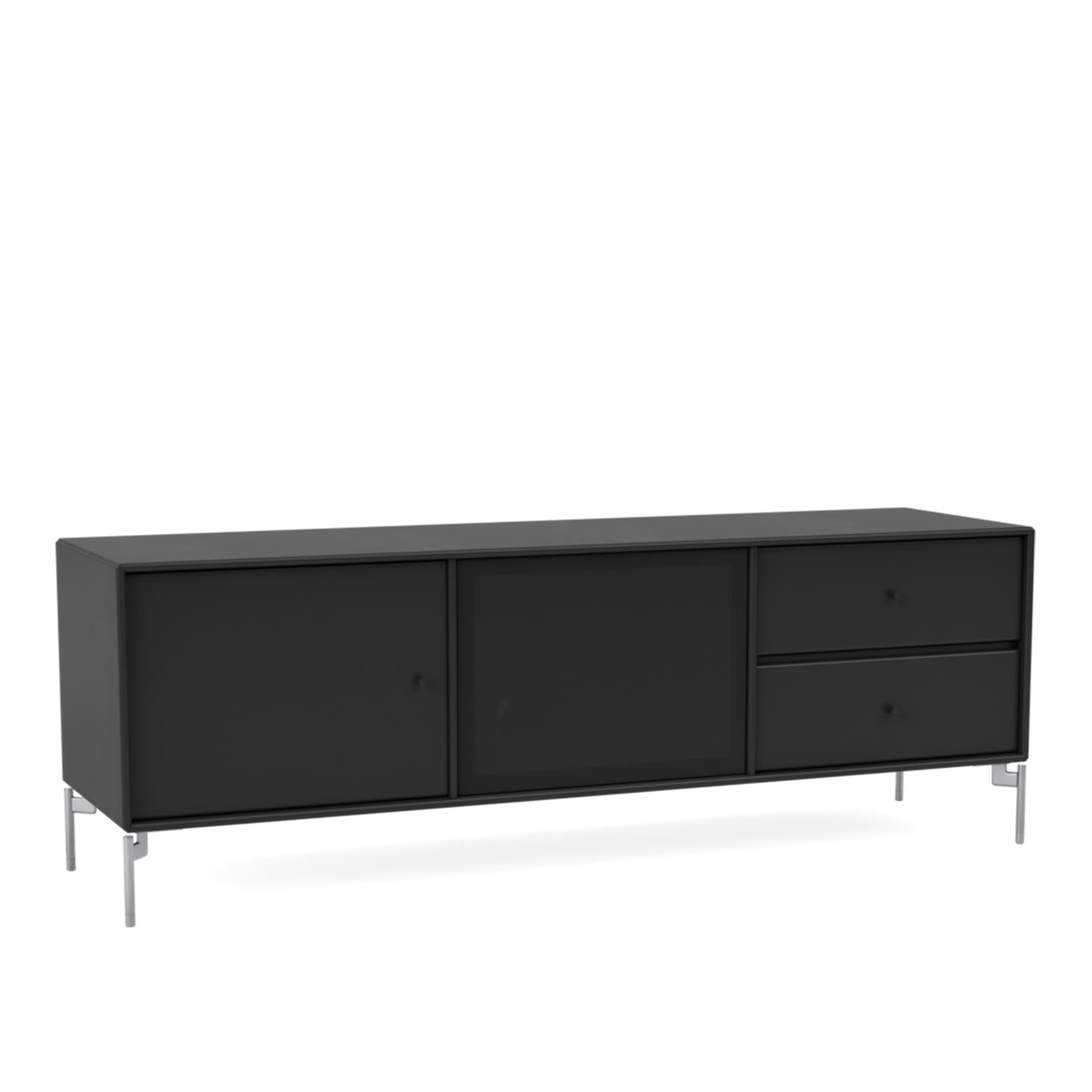 Montana - Octave Vi TV Bench 05-Black Matt Chrome - TV-benker - Peter J. Lassen - Svart - Tre