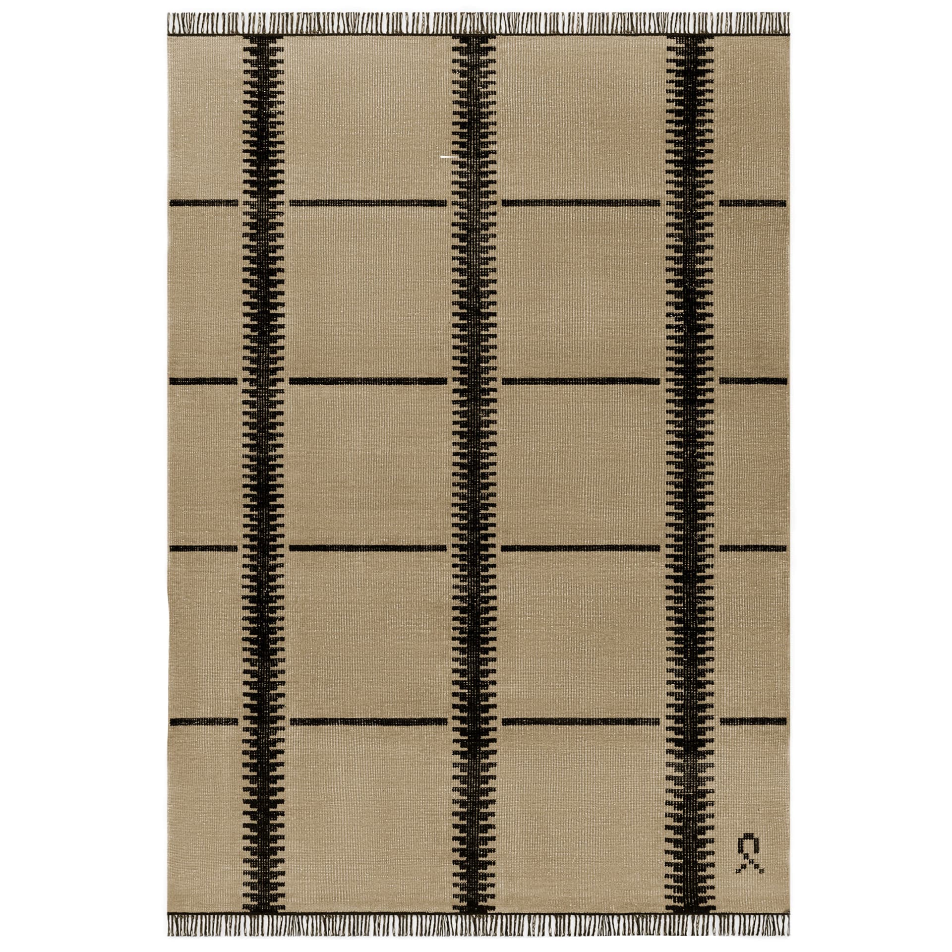 Nordic Knots - Elder 06 Black 200 x 300 cm - Mønstrede tepper