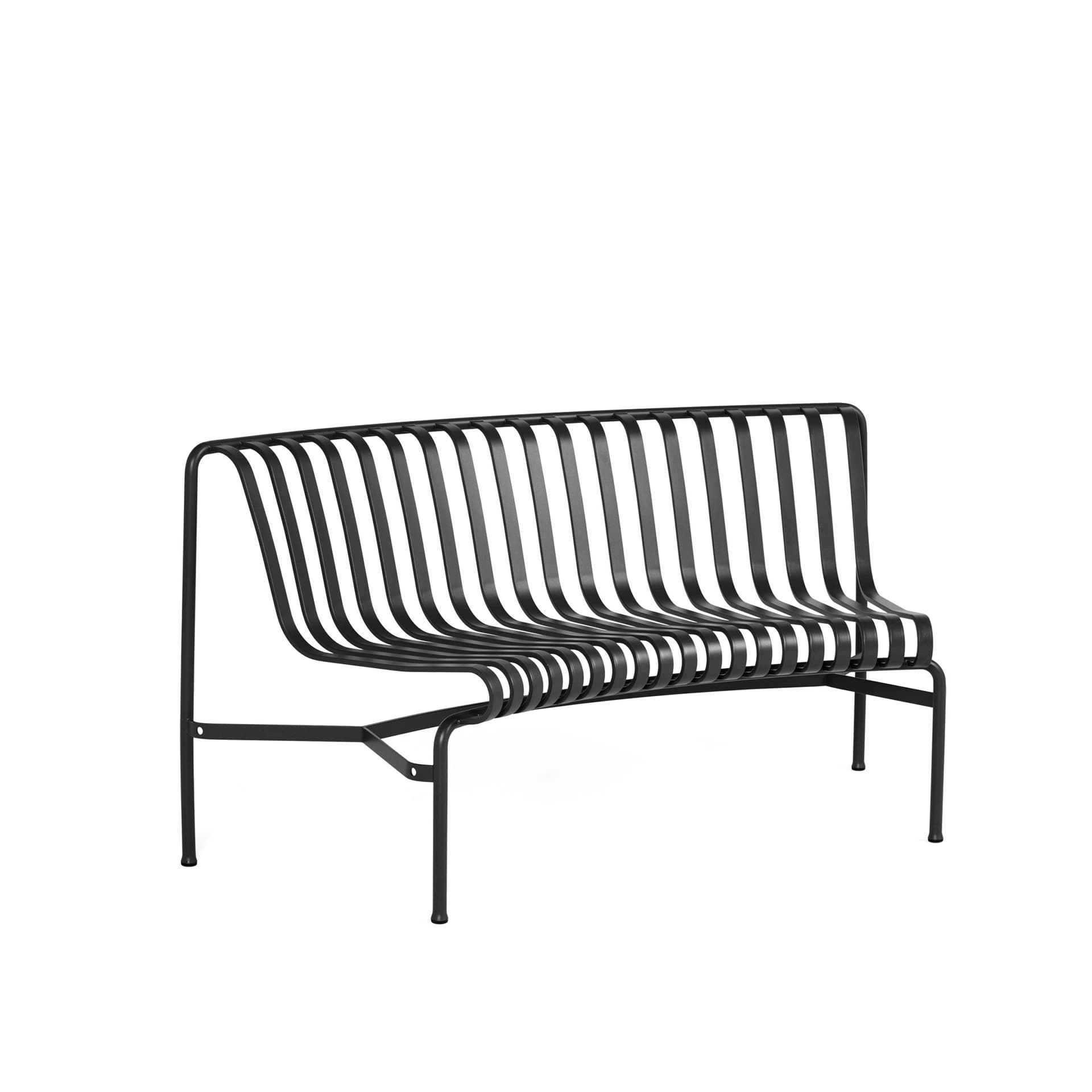 HAY - Palissade Park Dining Bench - Anthracite In - Hagebenker & sofaer - Ronan & Erwan Bouroullec - Svart