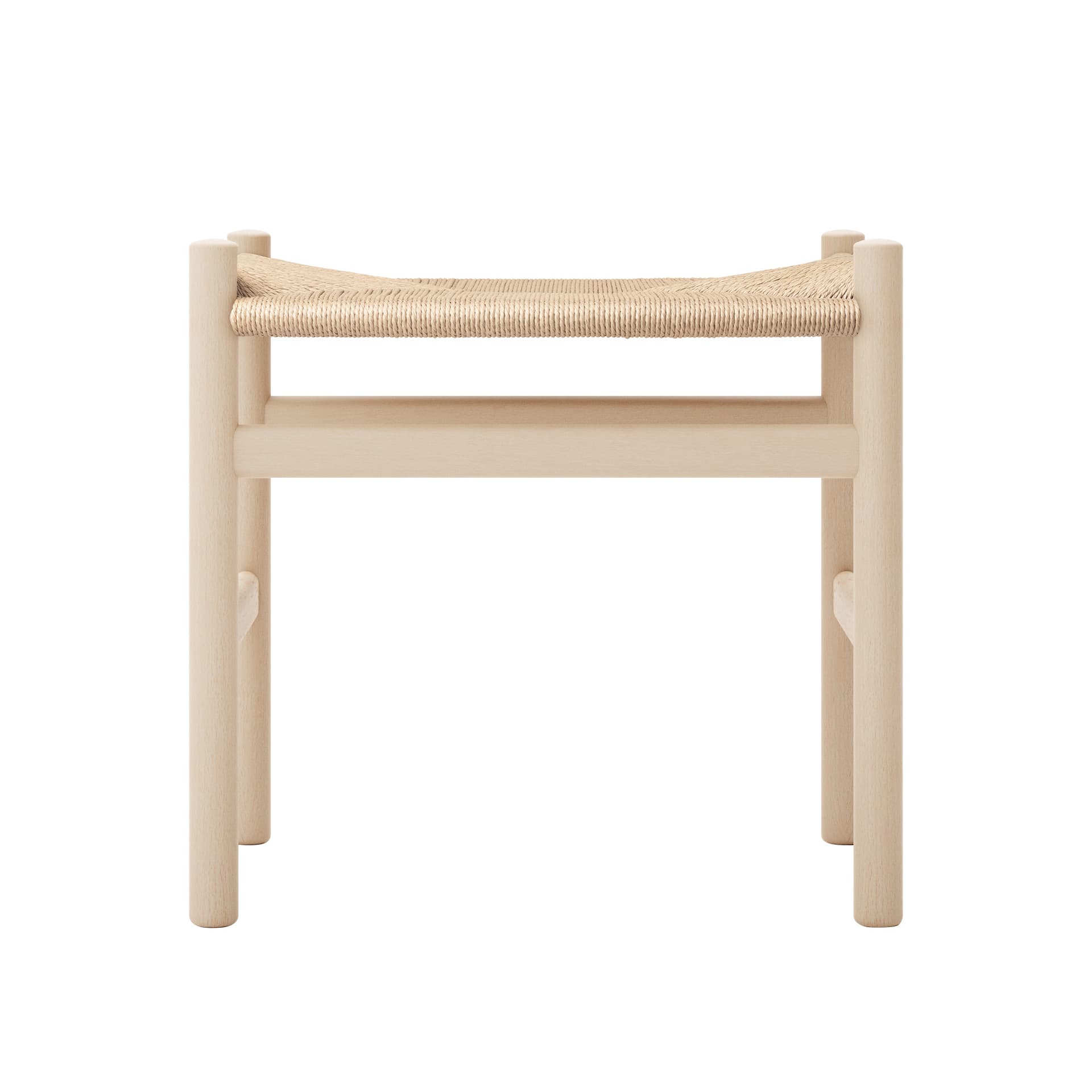 Carl Hansen - CH53, Bok, Tvålad, Naturflätad, 43 cm - Skamler & Taburetter - Hans J. Wegner - Tre farget - Papir/Tre