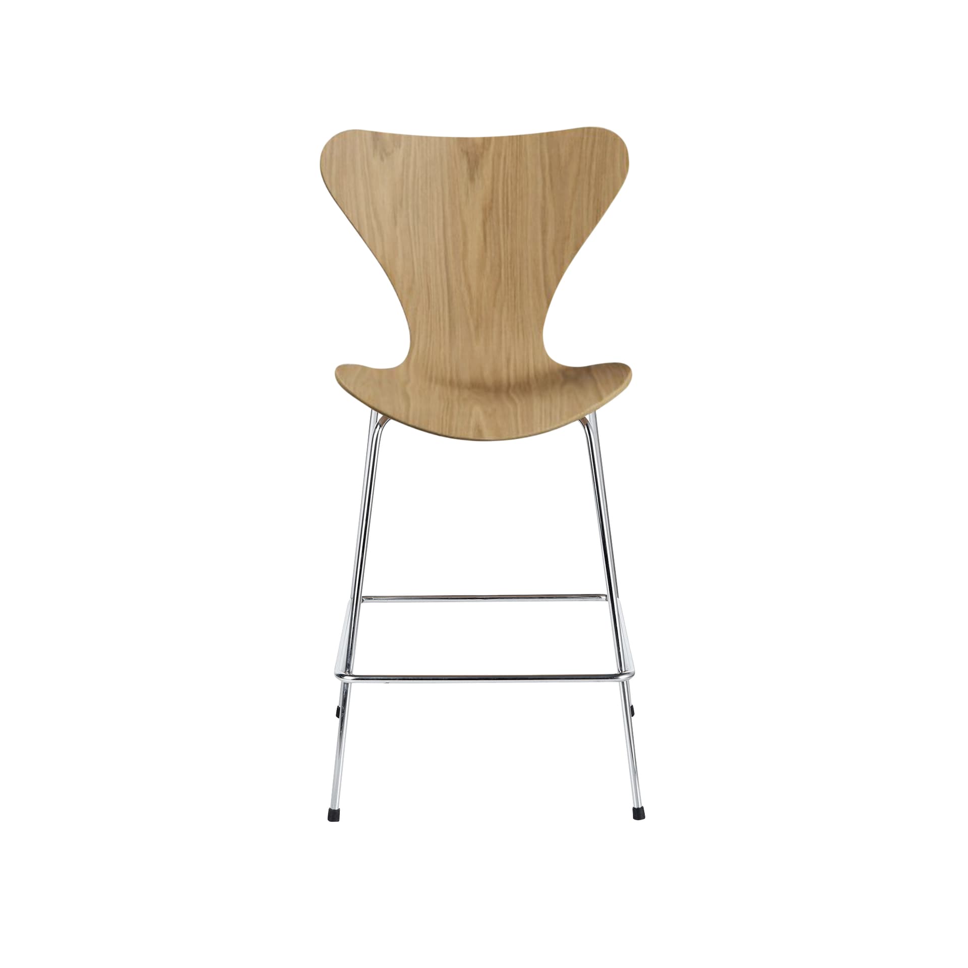 Fritz Hansen - 3187 Sjuan, Ekfanér - Barstoler & barkrakker - Arne Jacobsen - Tre farget - Metall/Tre