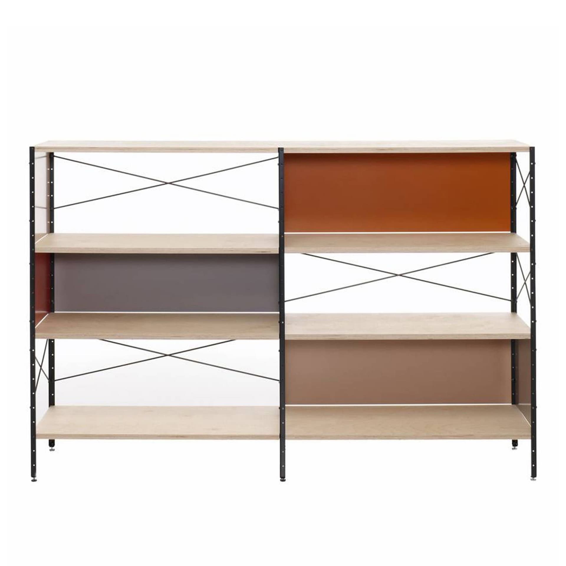 Vitra - Eames Storage Unit ESU hylle 3 hyller - Hyller - Brun - Metall/Tre