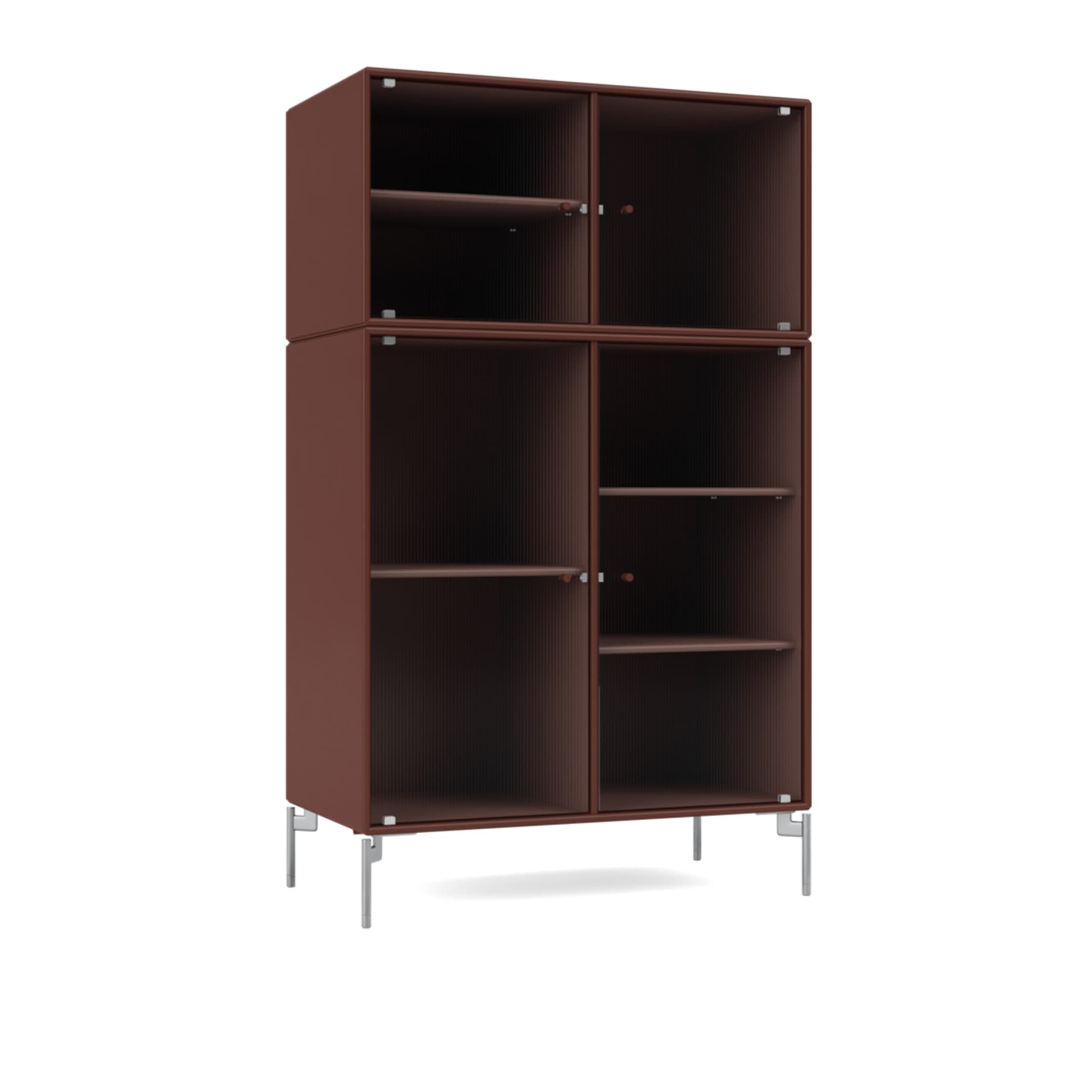 Montana - Ripple III – Vitrine Cabinet 155-Masala Matt Chrome - Vitrineskap - Peter J. Lassen - Brun - Tre