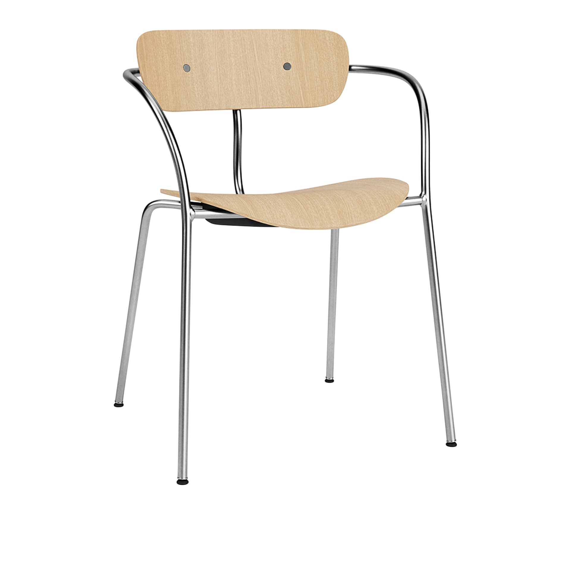 &Tradition - Pavilion Chair AV2 Chrome Finish Black Oak - Spisestoler - Anderssen & Voll - Tre farget - Tre