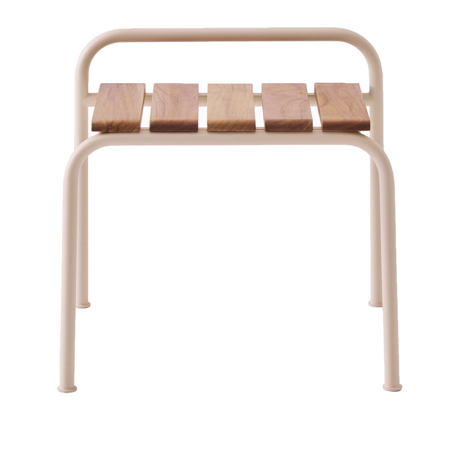 A Huseby - Kallio outdoor footrest ivory - Utendørs krakker & puffer - Sami Kallio - Hvit - Metall/Tre