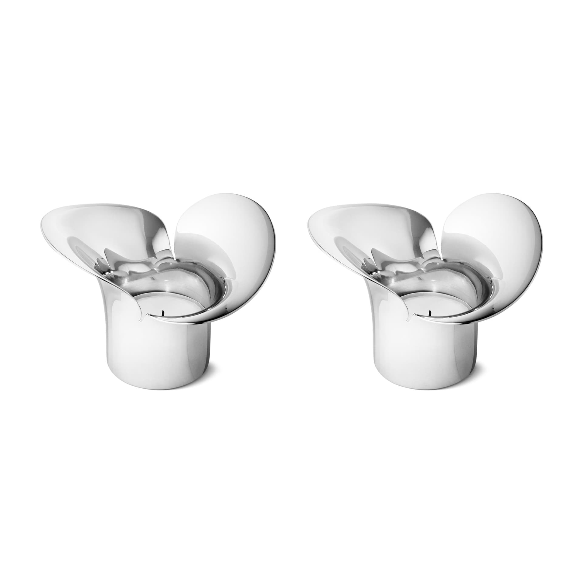 Georg Jensen Bloom Botanica telysestake 2-stk. Rustfritt stål