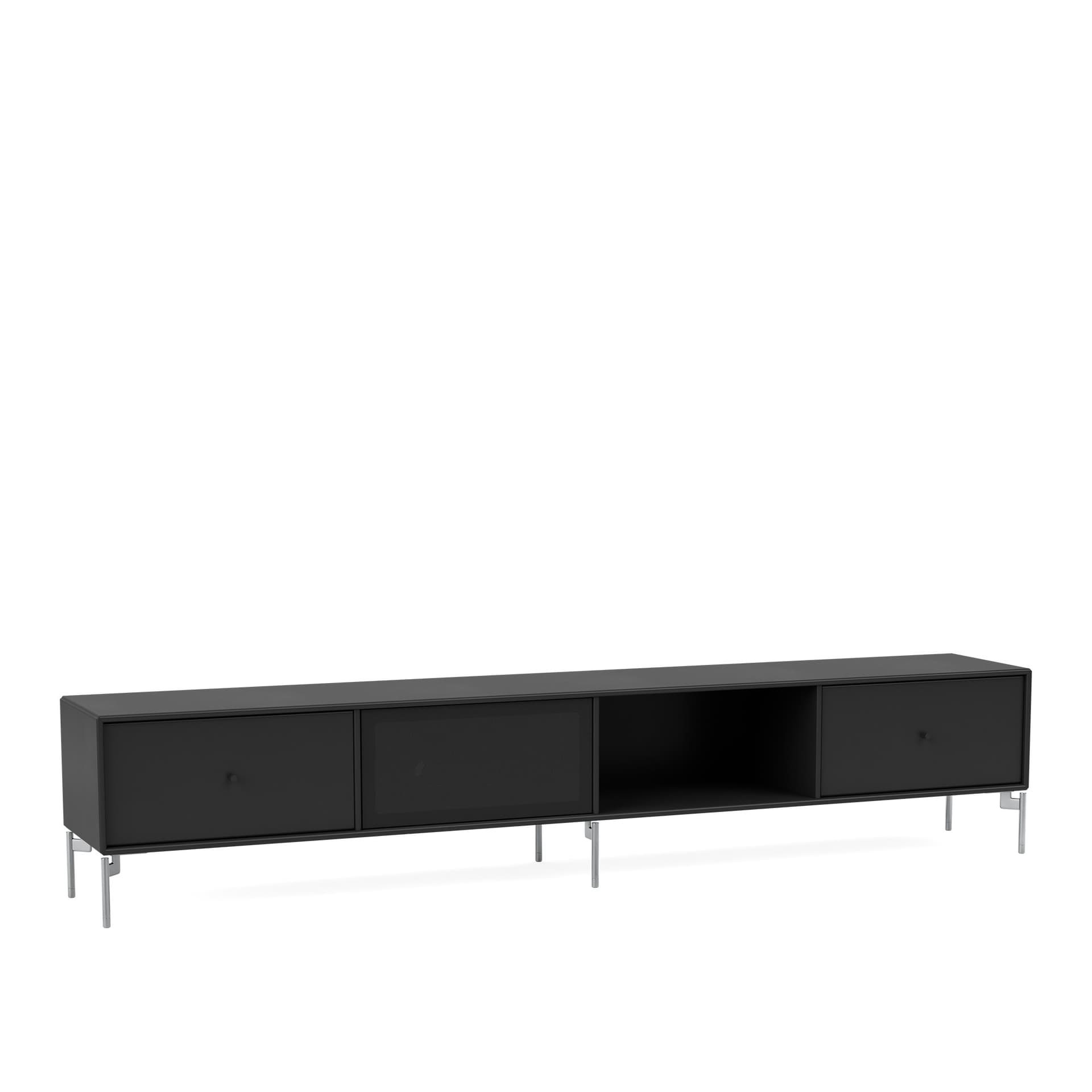 Montana - Octave Vii TV Bench 05-Black Matt Chrome - TV-benker - Peter J. Lassen - Svart - Tre