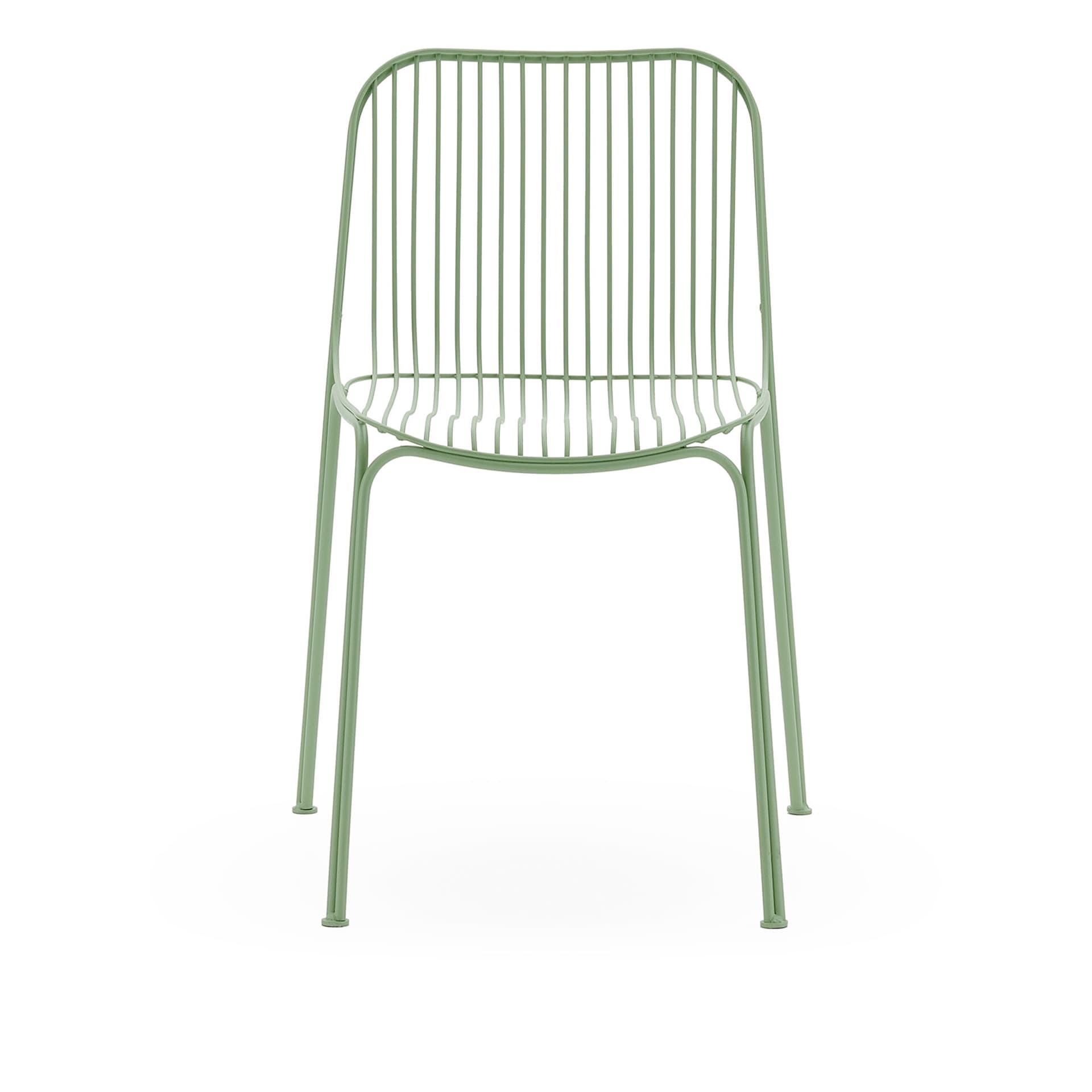 Kartell - Hiray Sedia Sage - Utendørs spisebordstoler - Ludovica + Roberto Palomba - Grønn - Metall