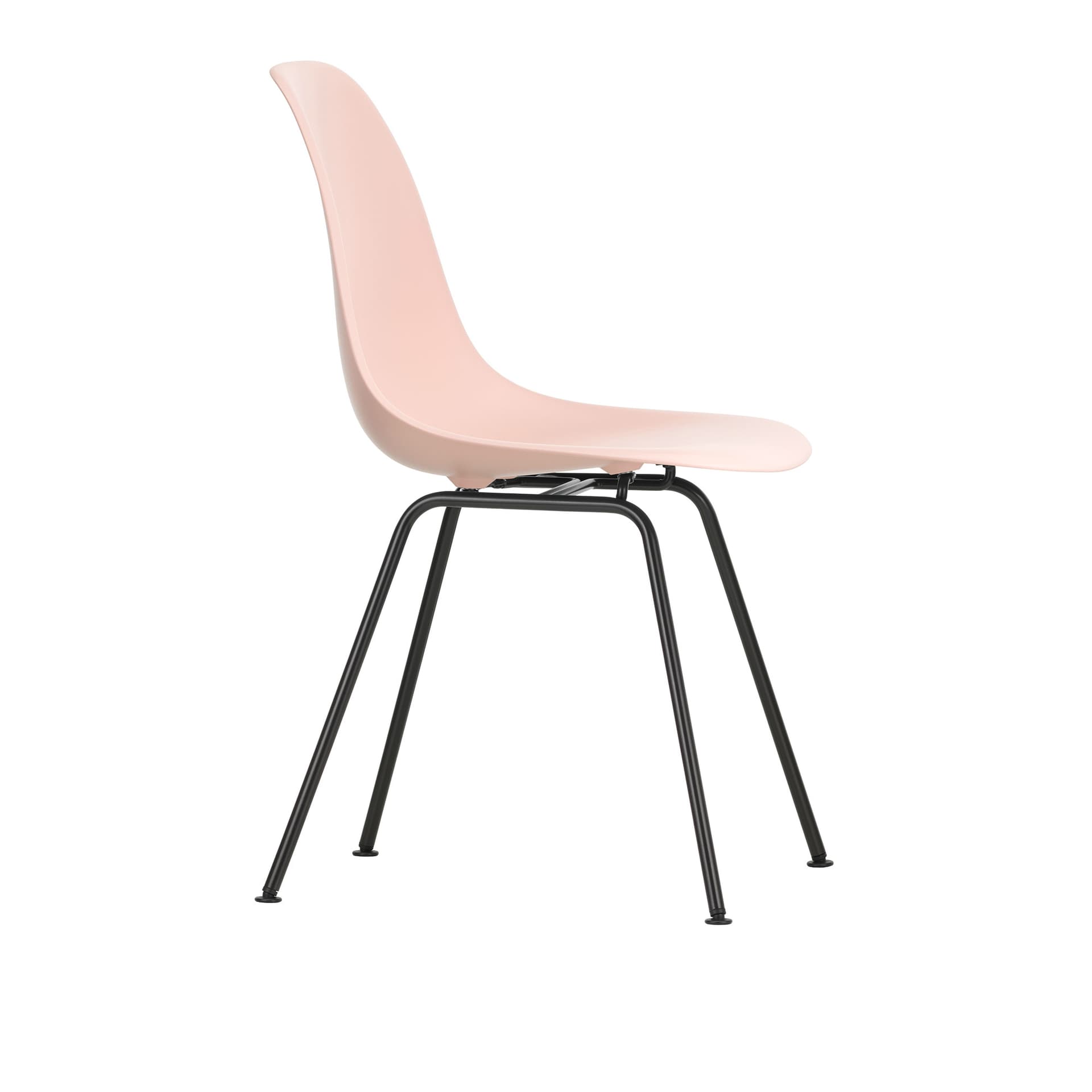 Vitra - Eames Plastic Chair DSX - 41 Pale Rose - Basic Dark Base - Spisestoler - Charles & Ray Eames - Rosa - Metall/Plast