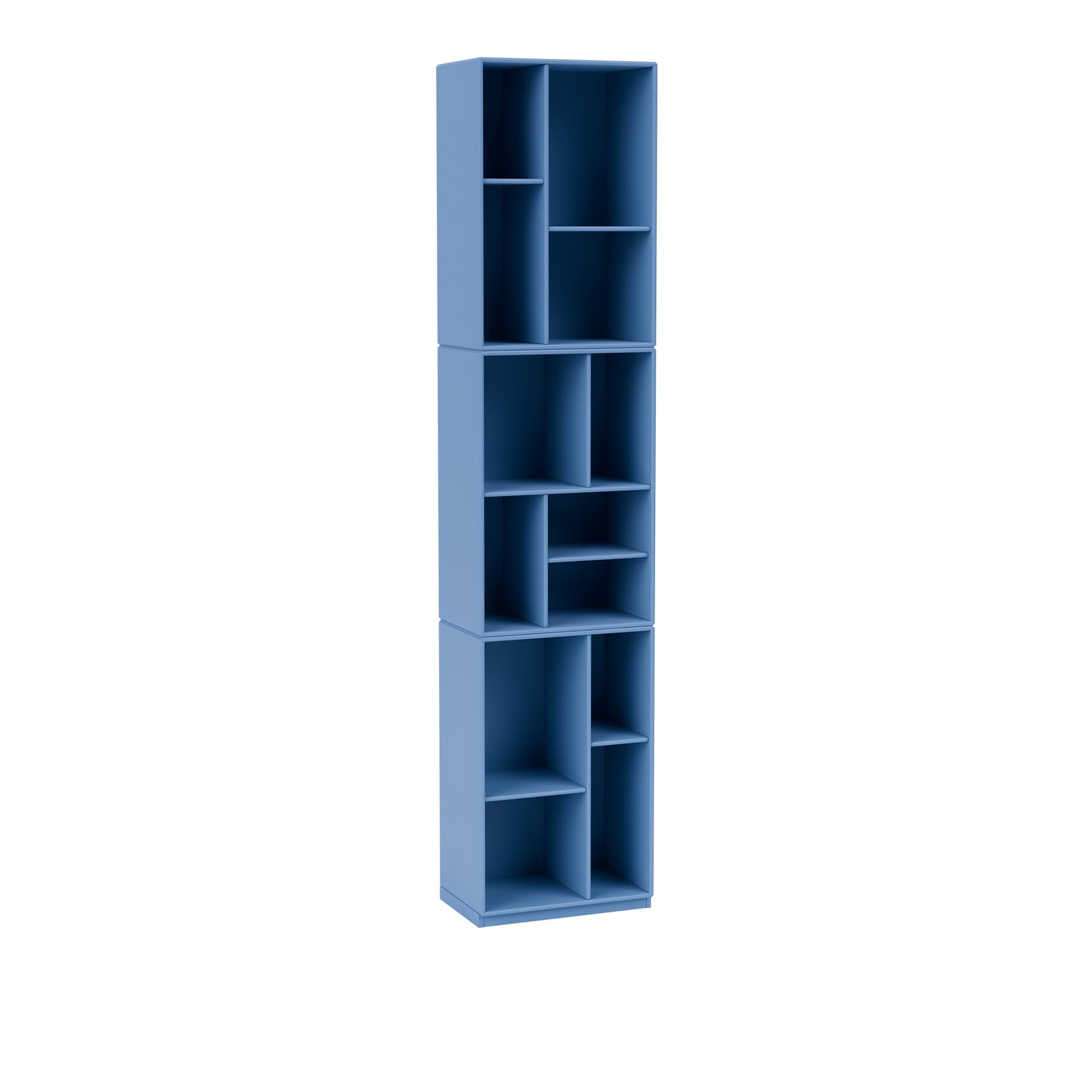 Montana - Loom Slim Bookcase 154-Azure 06 Plinth 3 cm - Bokhyller - Peter J. Lassen - Blå - Tre
