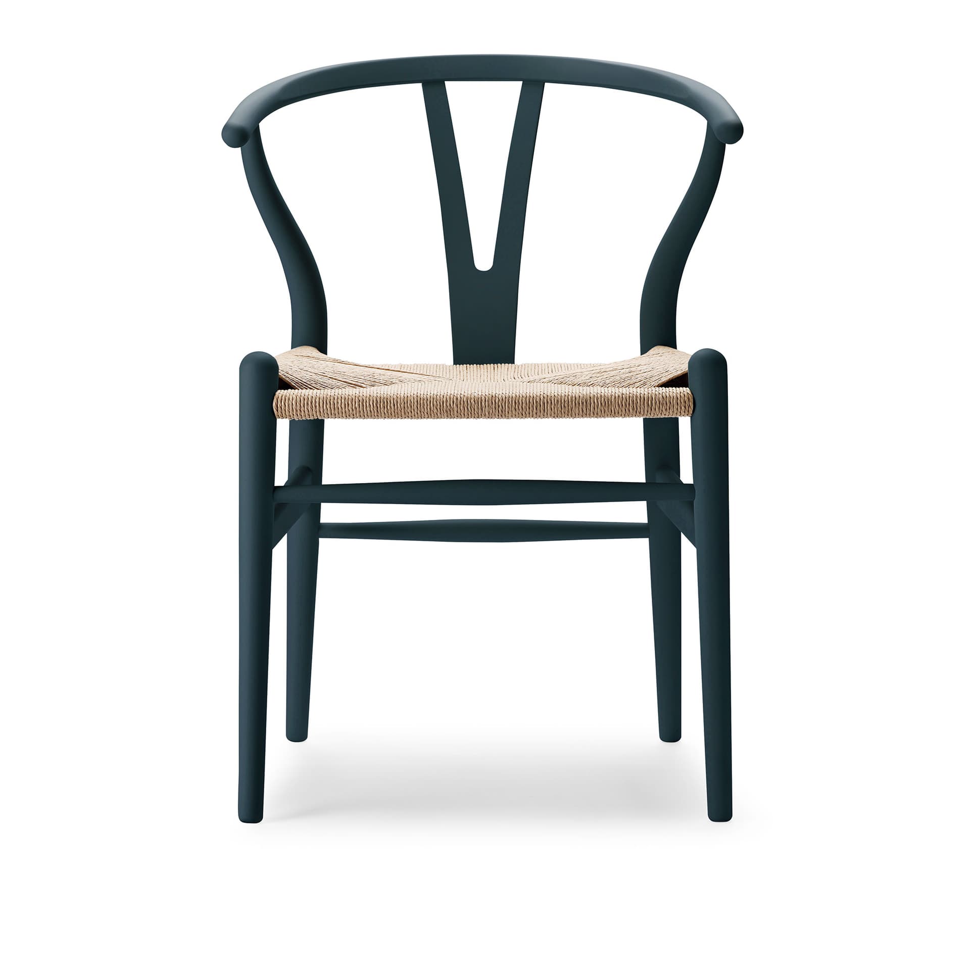 Carl Hansen - CH24 Y-stolen Bok North Sea - Spisestoler - Hans J. Wegner - Blå - Papir/Tre