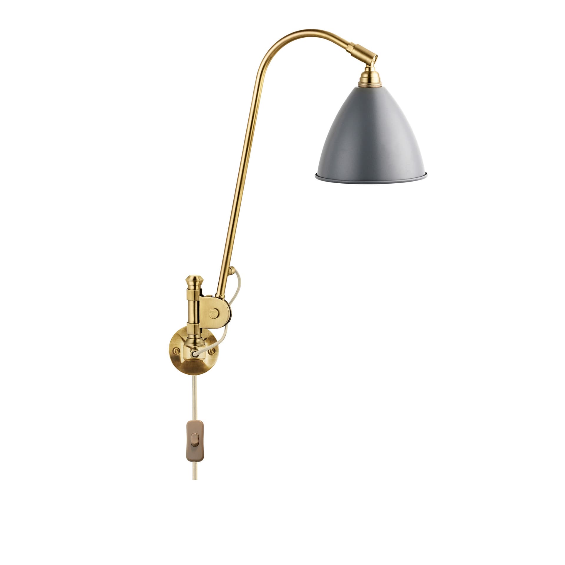 GUBI - Bestlite BL6 Vegglampe Ø16 Messing/Grå