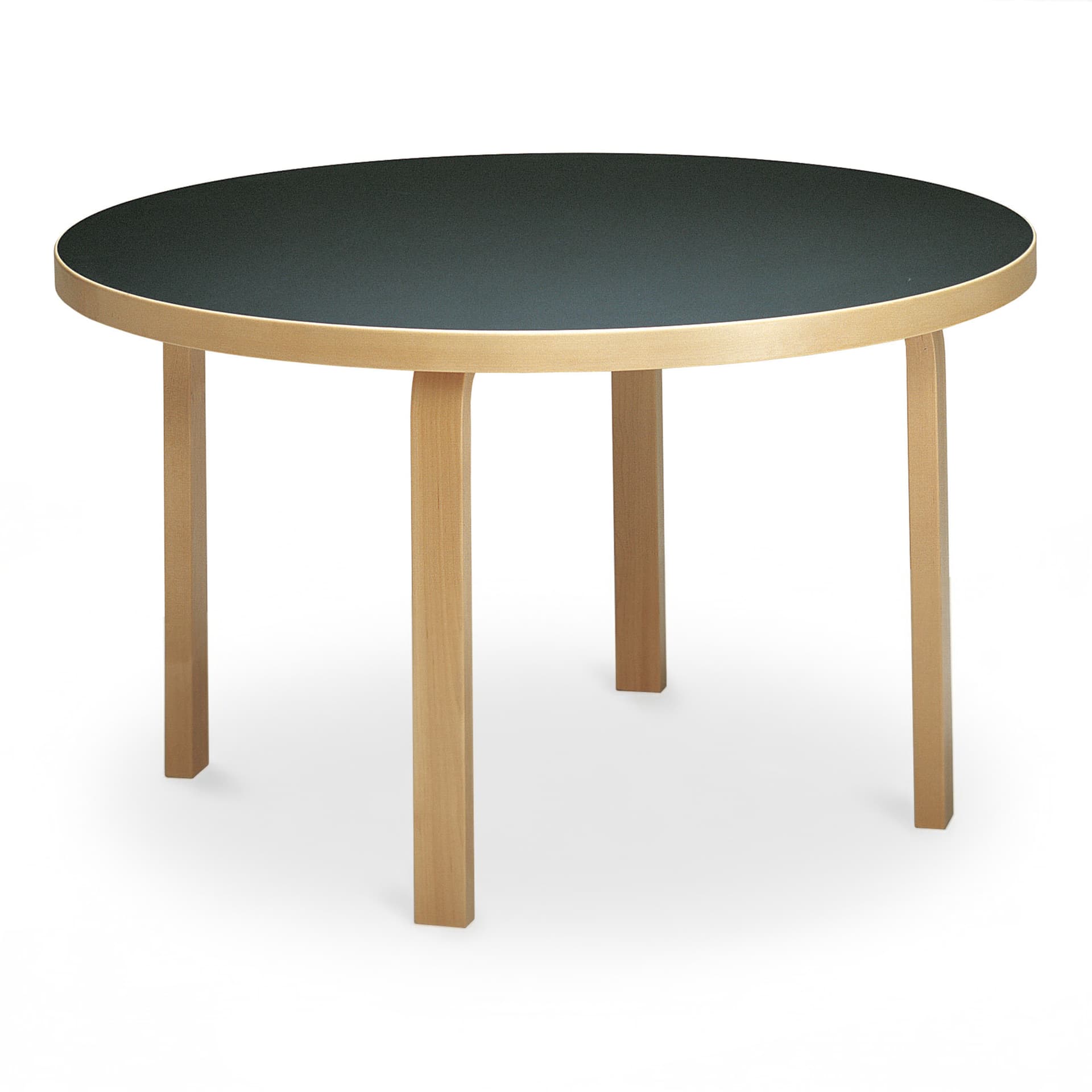 Artek - Aalto Bord 91, Svart linoleum, Klarlackad - Spisebord - Alvar Aalto - Svart - Tre/Plast