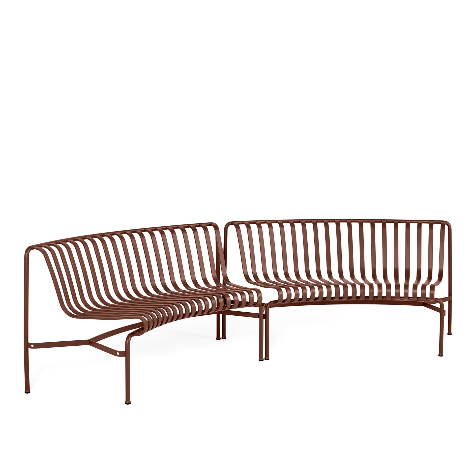 HAY - Palissade Park Dining Bench In/In starter set, Set of 2 - Iron Red - Hagebenker & sofaer - Ronan & Erwan Bouroullec - Rød - Metall