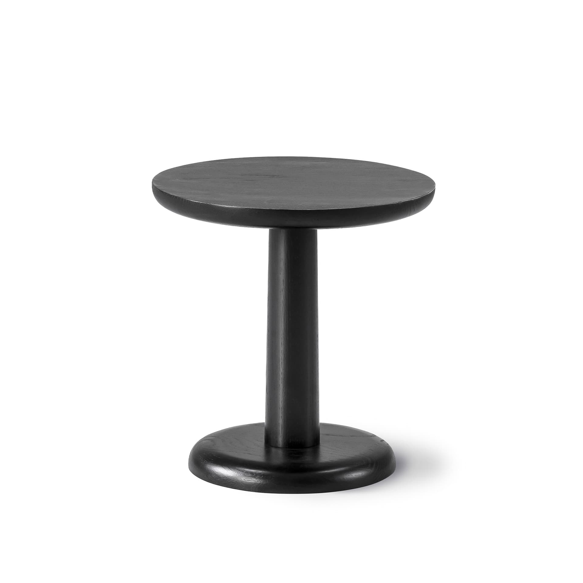 Fredericia Furniture - Pon Sofa Table Ø35 cm, Svartlackerad ek - Småbord & sidebord - Jasper Morrison - Svart - Tre