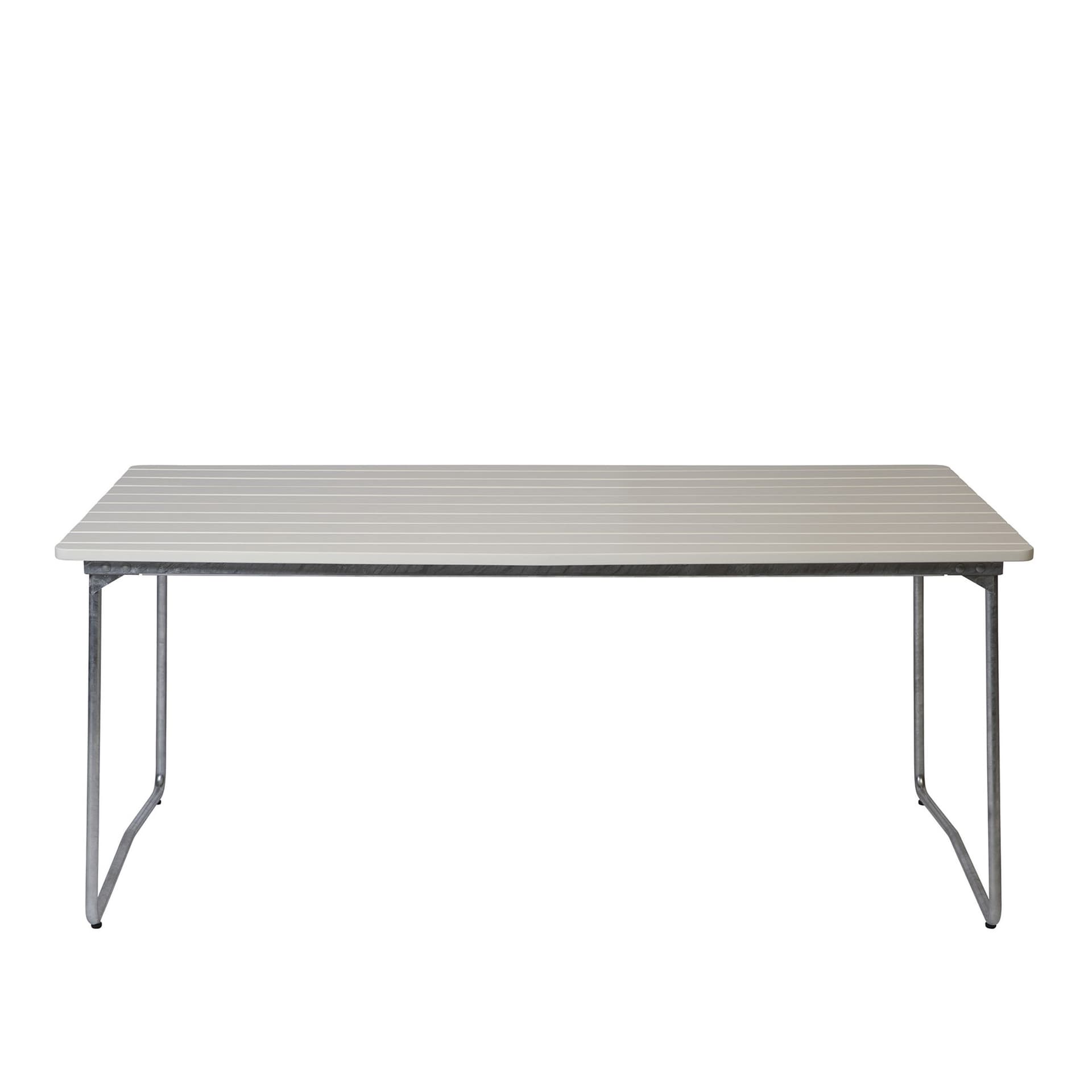 Grythyttan Stålmöbler - Bord B31 170cm varmforsinket stativ hvitlakkert eik - Utendørs spisebord - Hvit - Metall/Tre