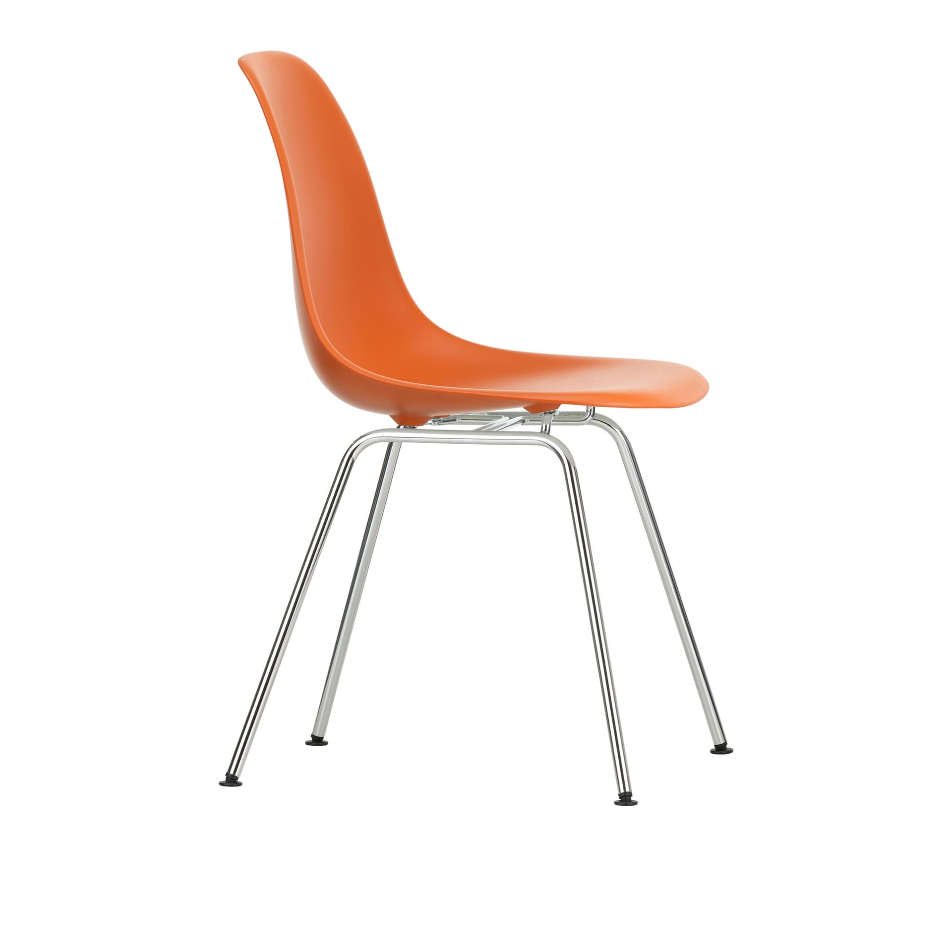 Vitra - Eames Plastic Chair DSX - 43 Rusty Orange - Chrome Base - Spisestoler - Charles & Ray Eames - Oransje - Metall/Plast