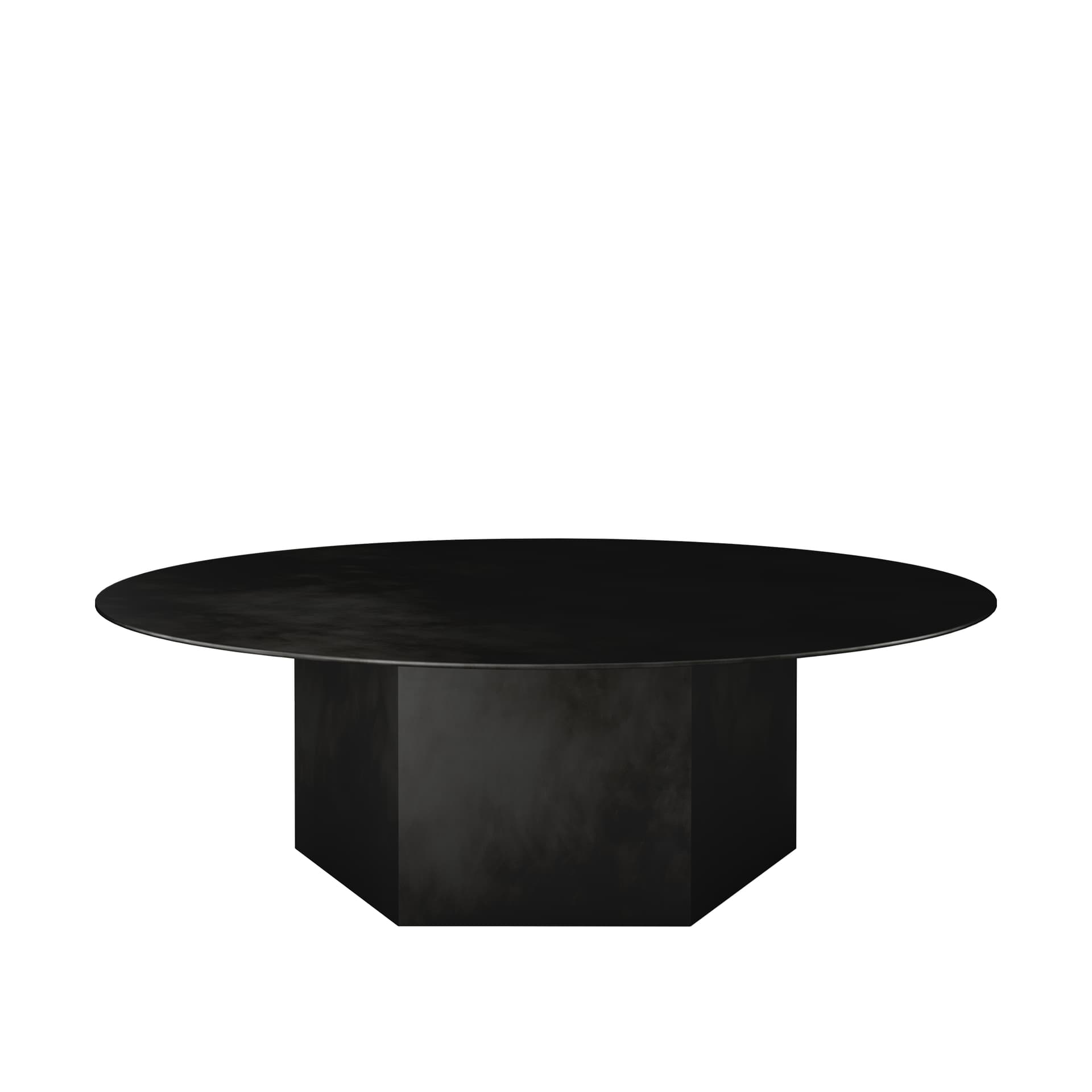 Gubi - Epic Coffee Table Round Ø110 Steel, Midnight Black - Sofabord - GamFratesi - Svart - Metall