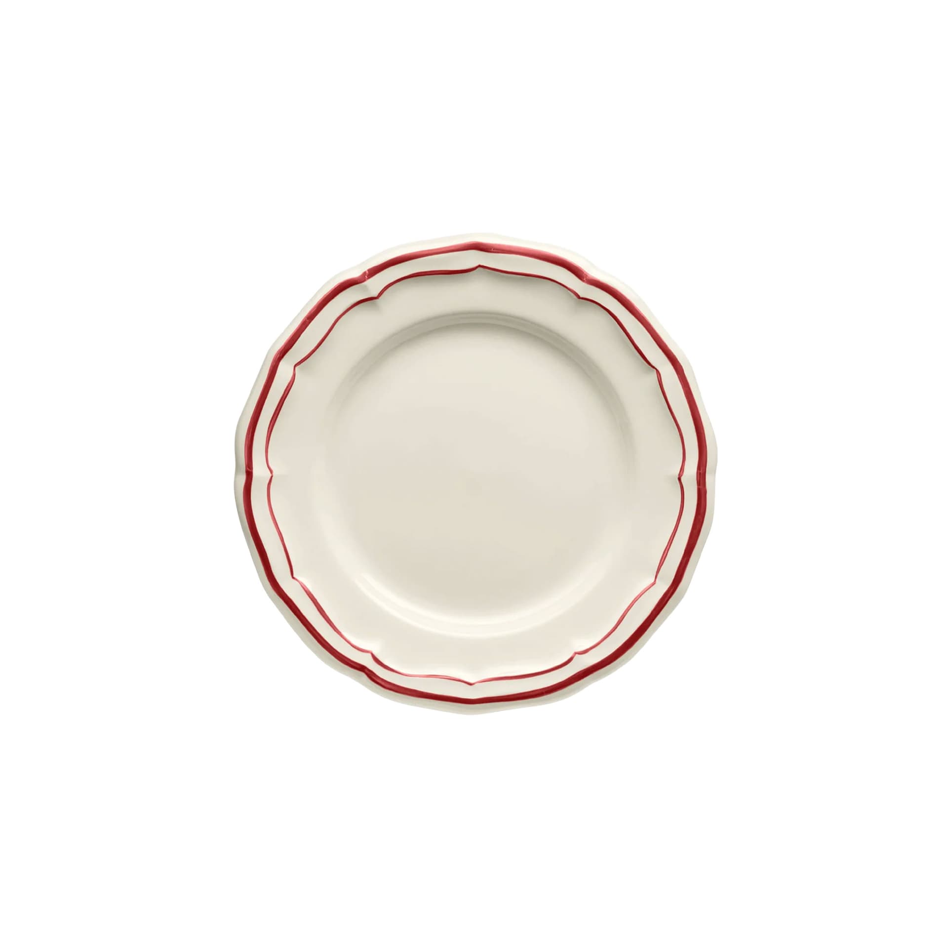 Gien - Filet assiett 4-pack röd - Asjetter - Rød - Keramikk