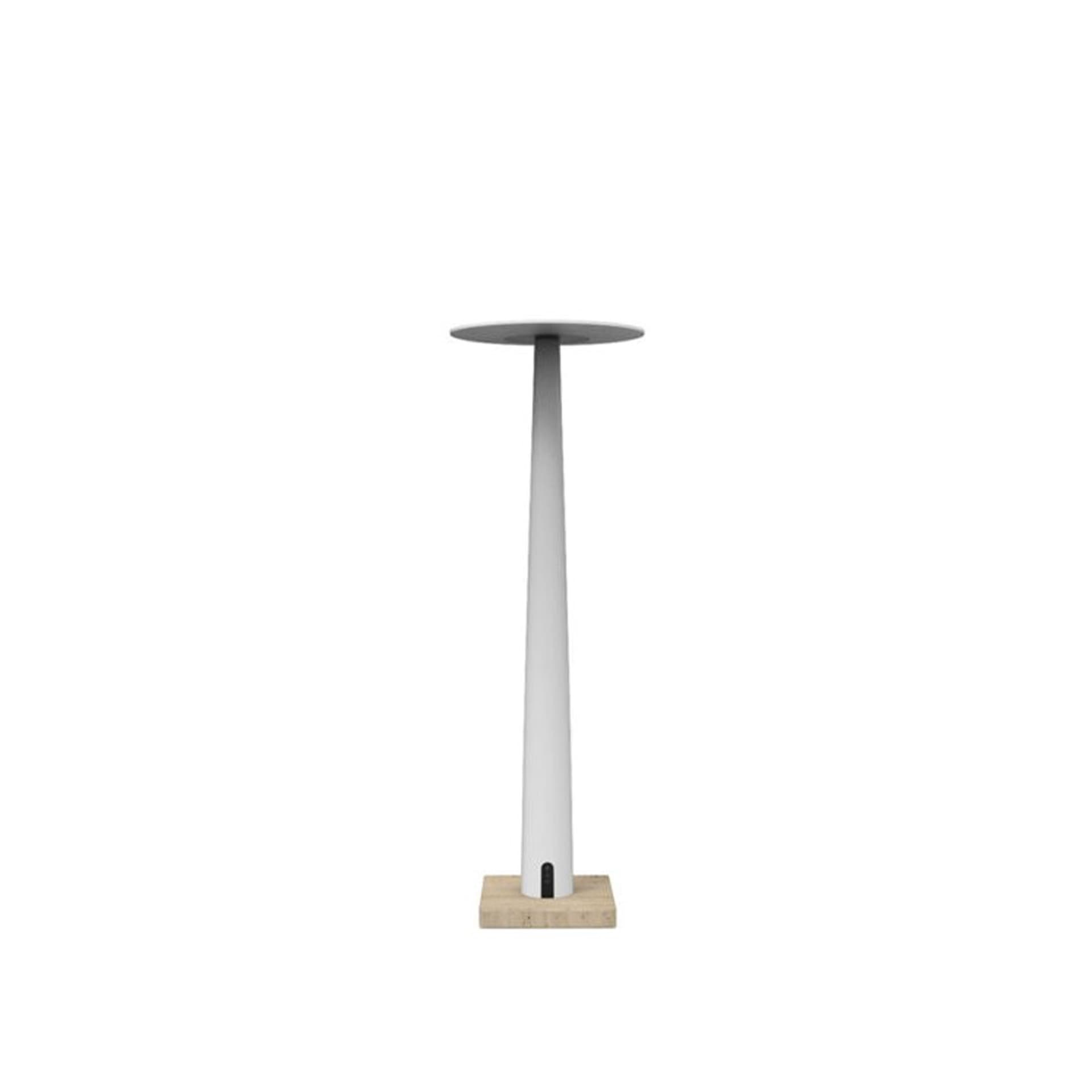 Nemo Lighting - Portofino Table Lamp White + Travertino - Bærbare lamper - Valerio Sommella - Hvit - Metall/Stein