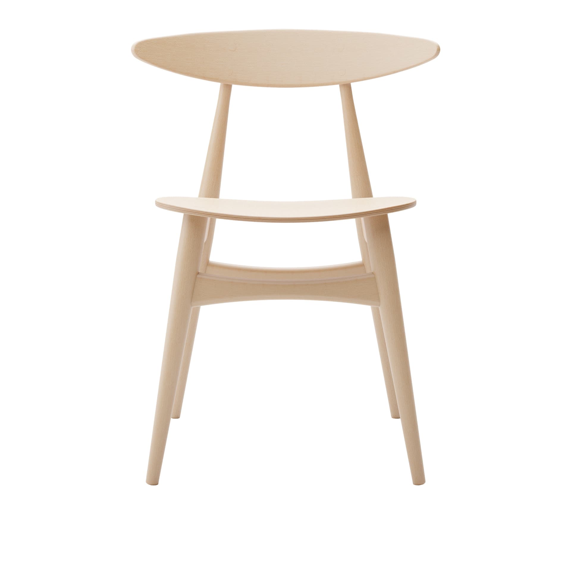 Carl Hansen - CH33T, Klarlackad Bok - Spisestoler - Hans J. Wegner - Tre farget - Tre