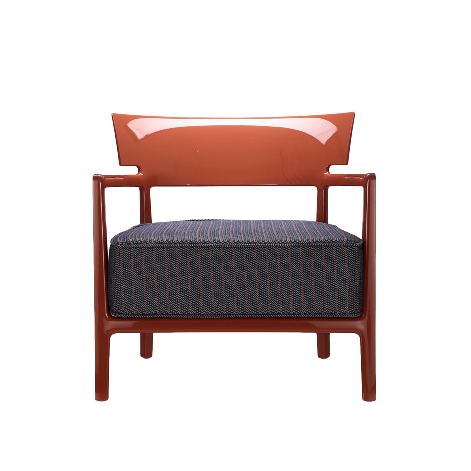 Kartell - Cara Outdoor 5844, Rusty, Blue Orange - Utendørs lenestoler - Philippe Starck - Oransje - Tekstilmateriale/Skum/Plast